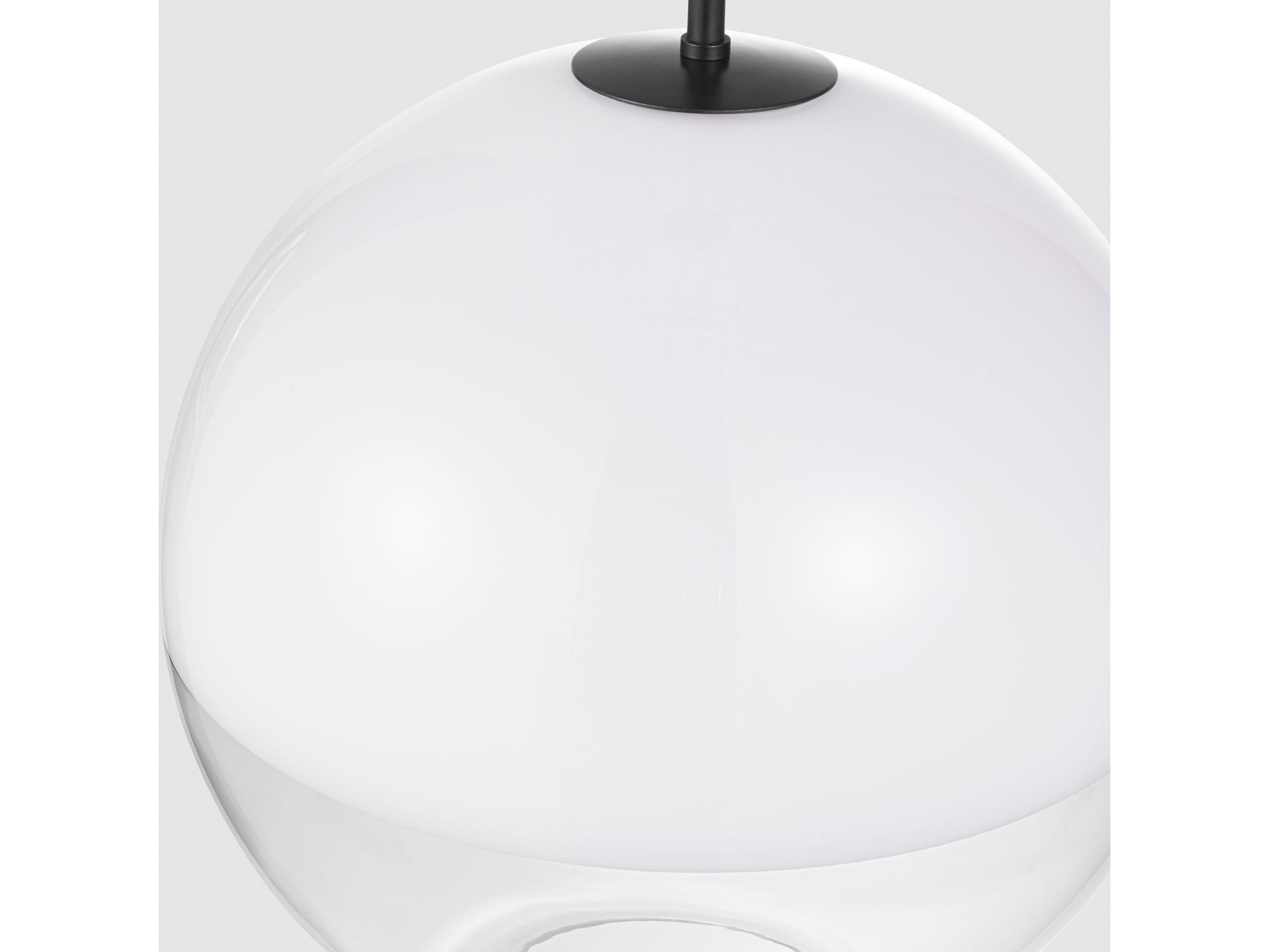 Visual Comfort Studio Torian 1-Light Aged Iron Black Globe Pendant