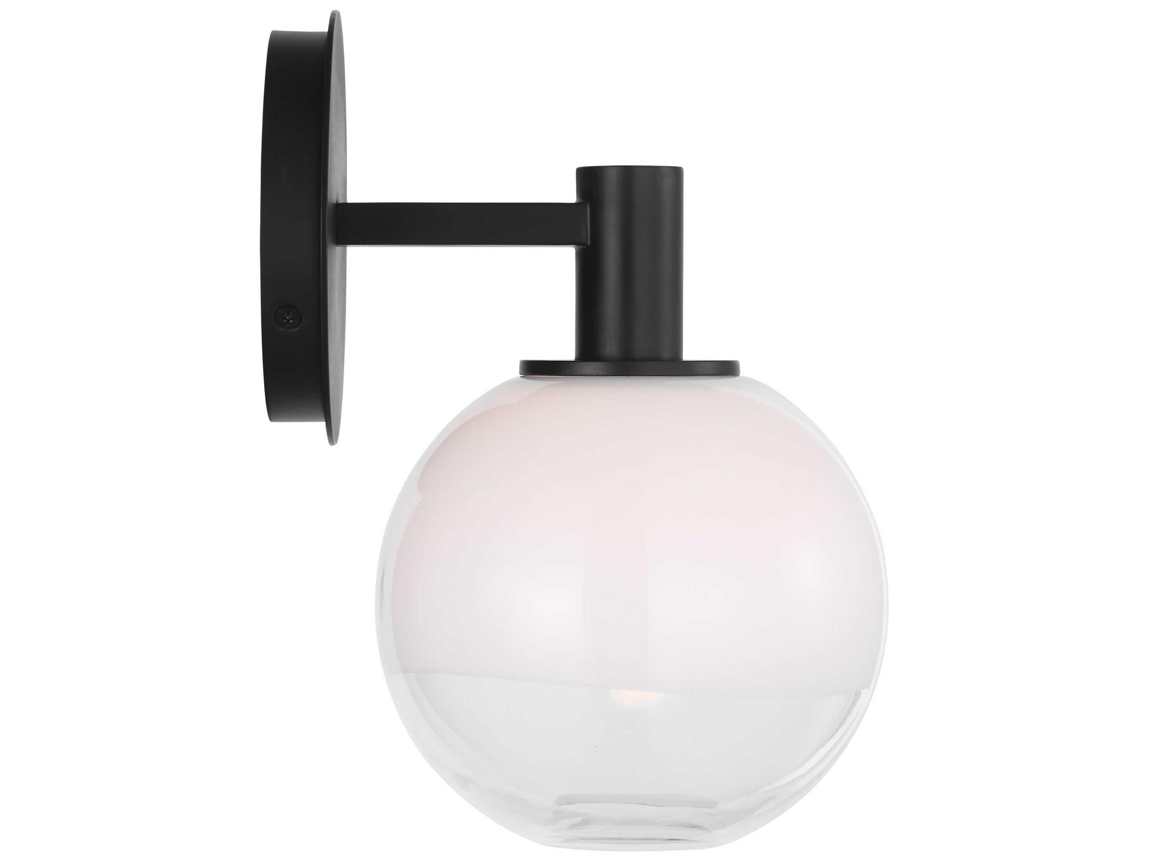 Visual Comfort Studio Torian 1-Light Aged Iron Black Wall Sconce