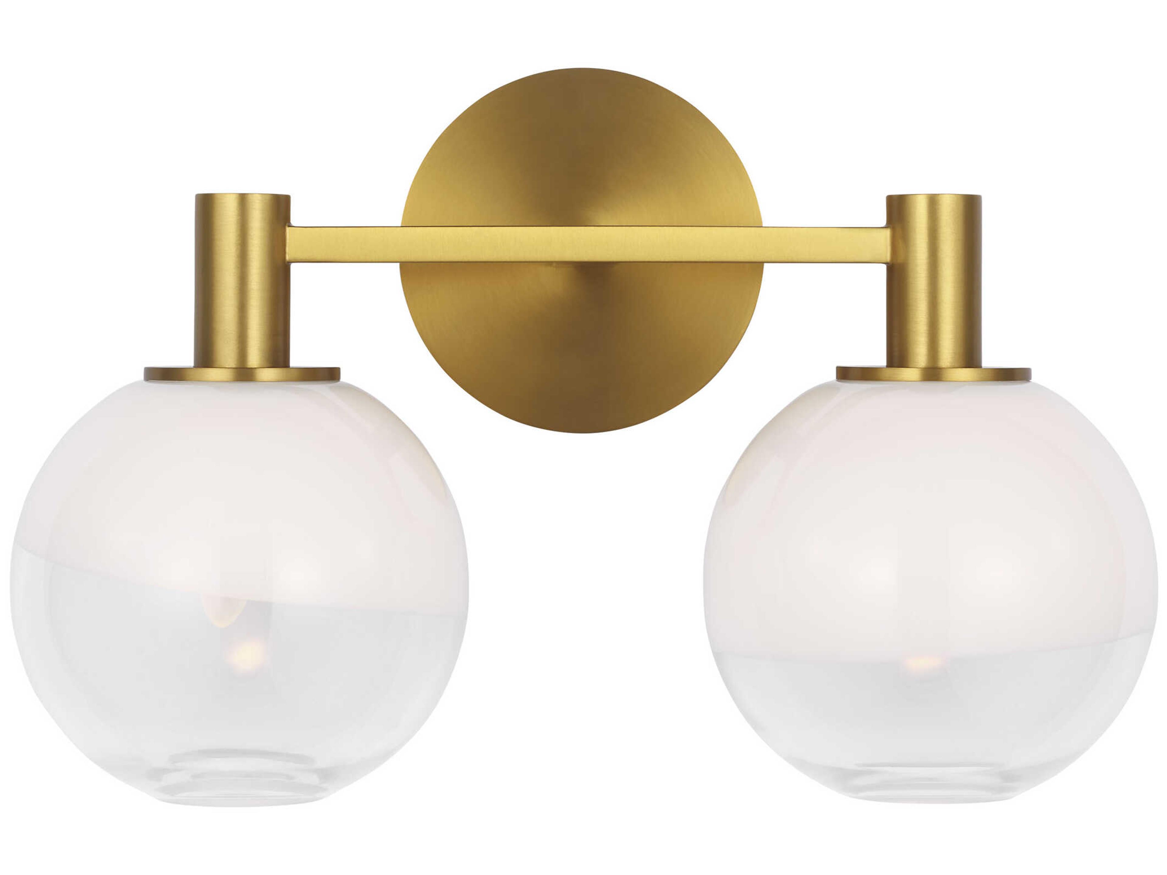 Visual Comfort Studio Torian 2-Light Burnished Brass Vanity Light