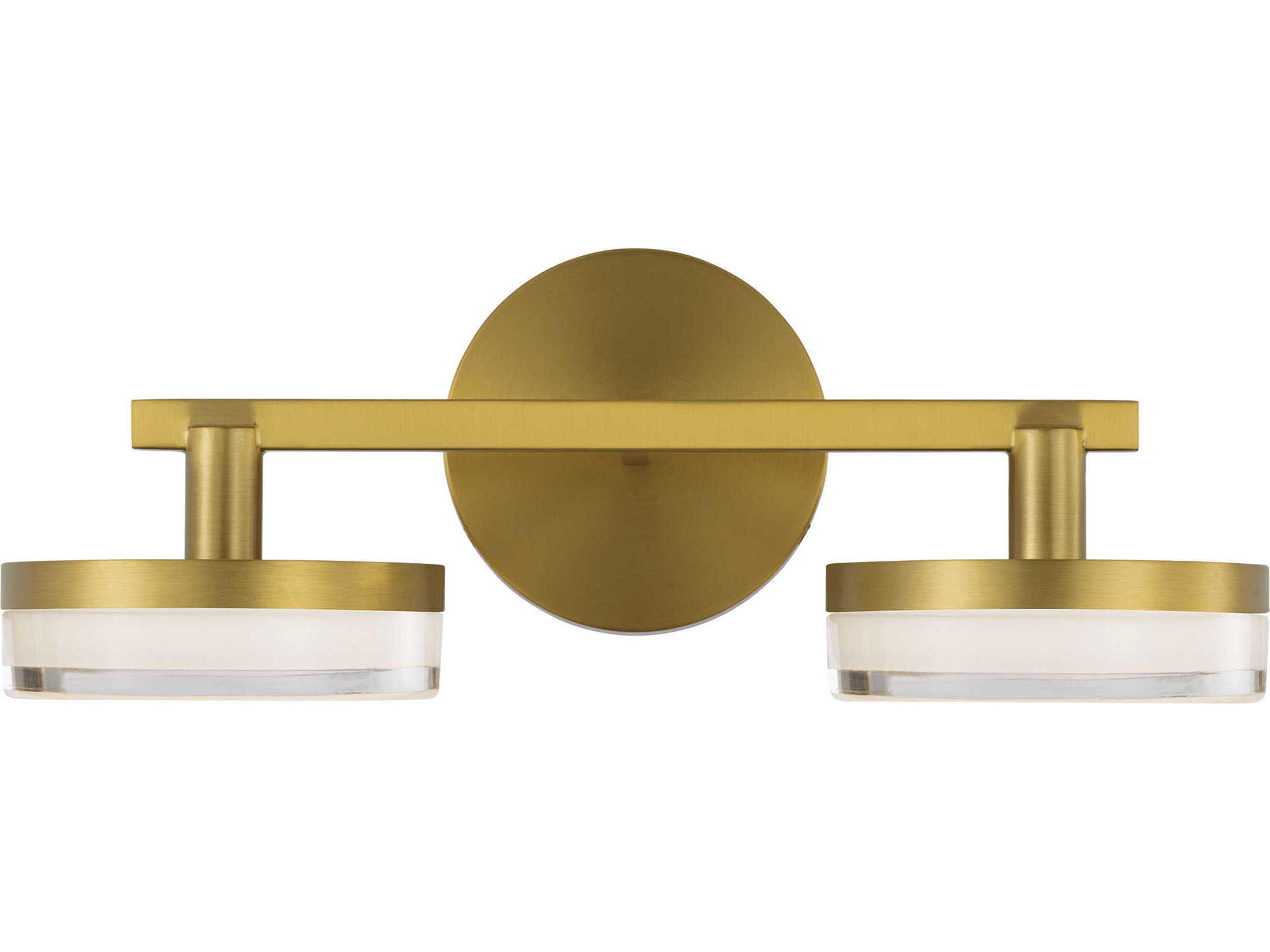 Visual Comfort Studio Khan 2-Light Burnished Brass Vanity Light