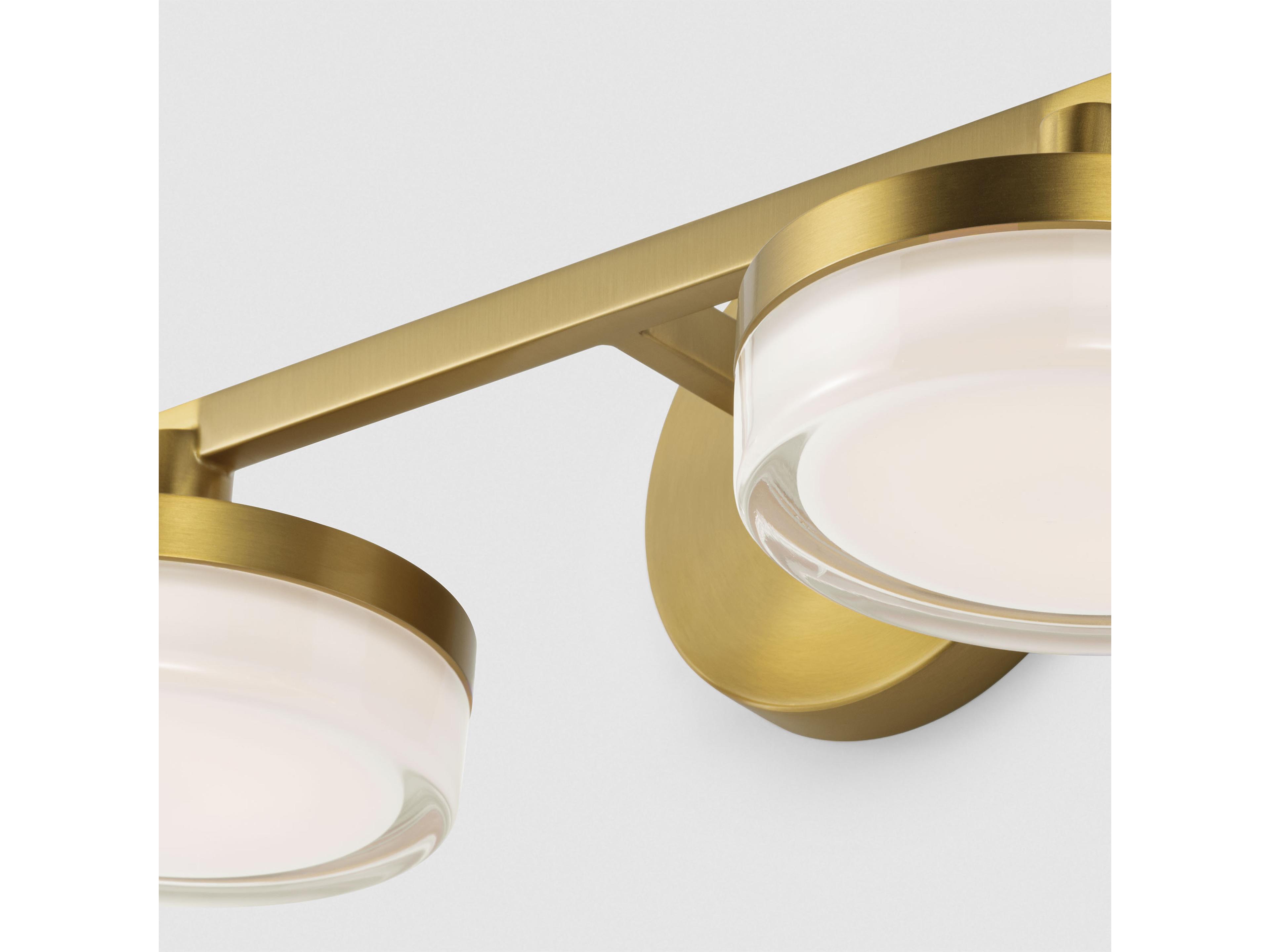 Visual Comfort Studio Khan 2-Light Burnished Brass Vanity Light