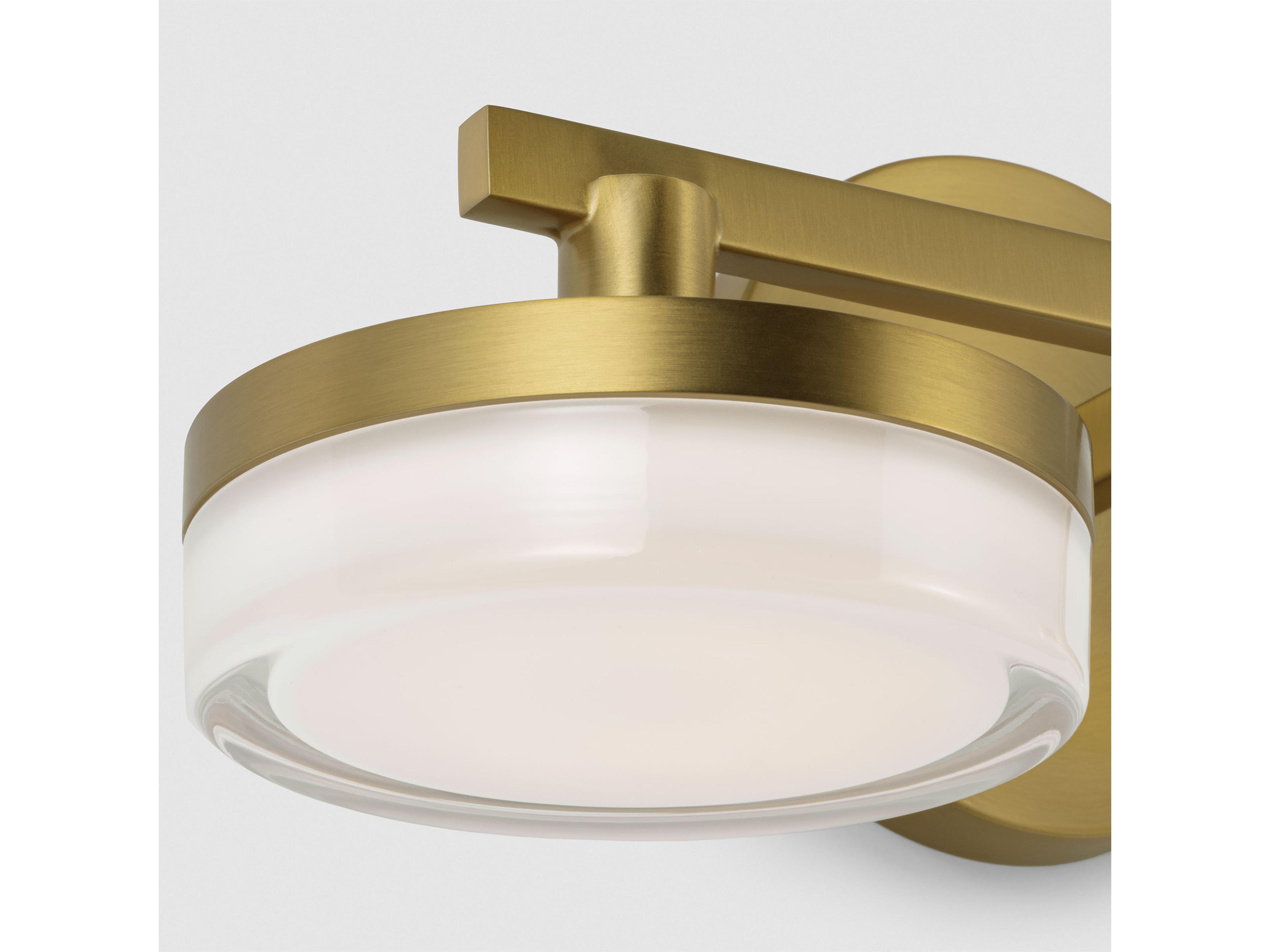 Visual Comfort Studio Khan 2-Light Burnished Brass Vanity Light
