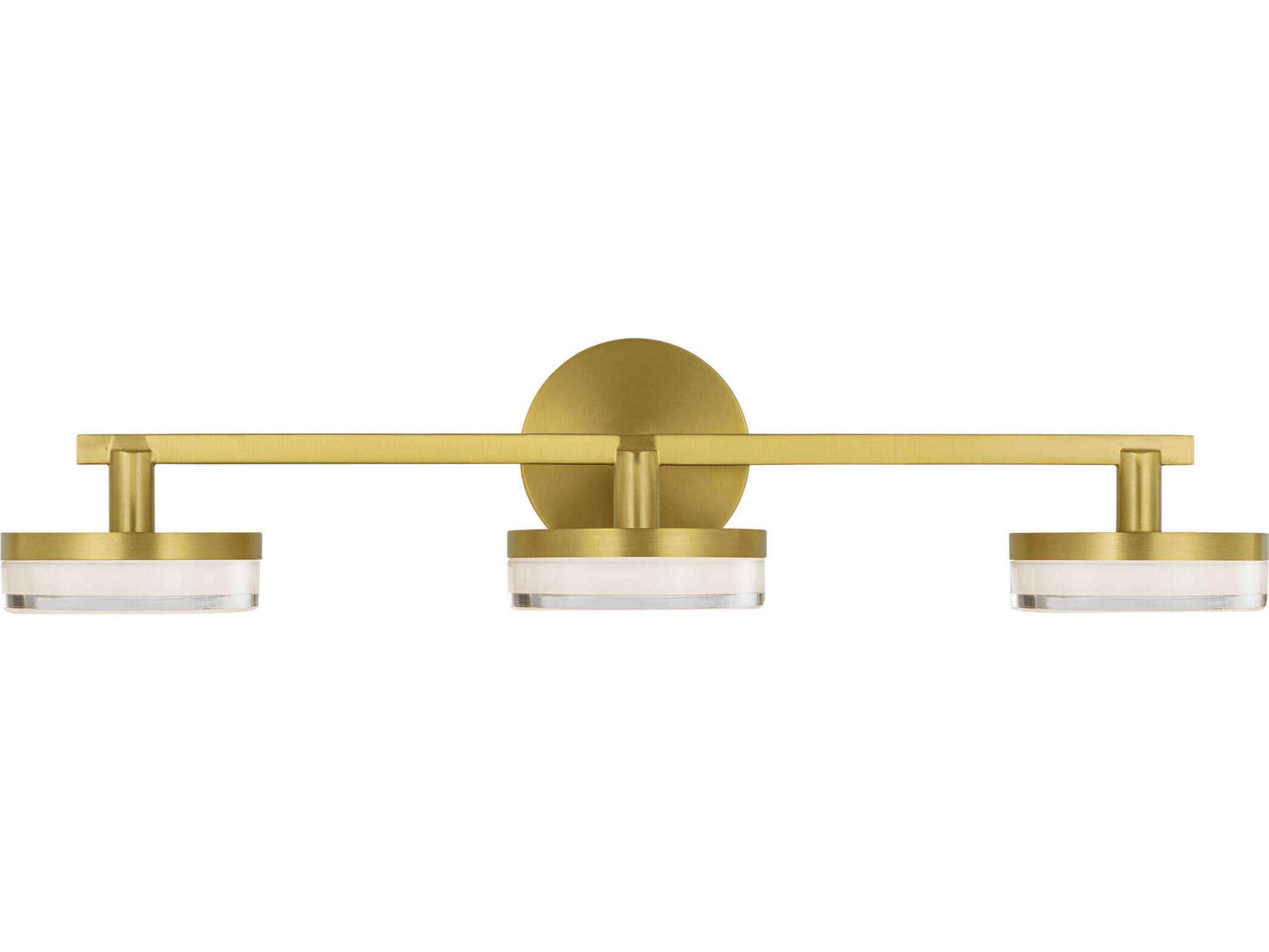 Visual Comfort Studio Khan 3-Light Burnished Brass Vanity Light