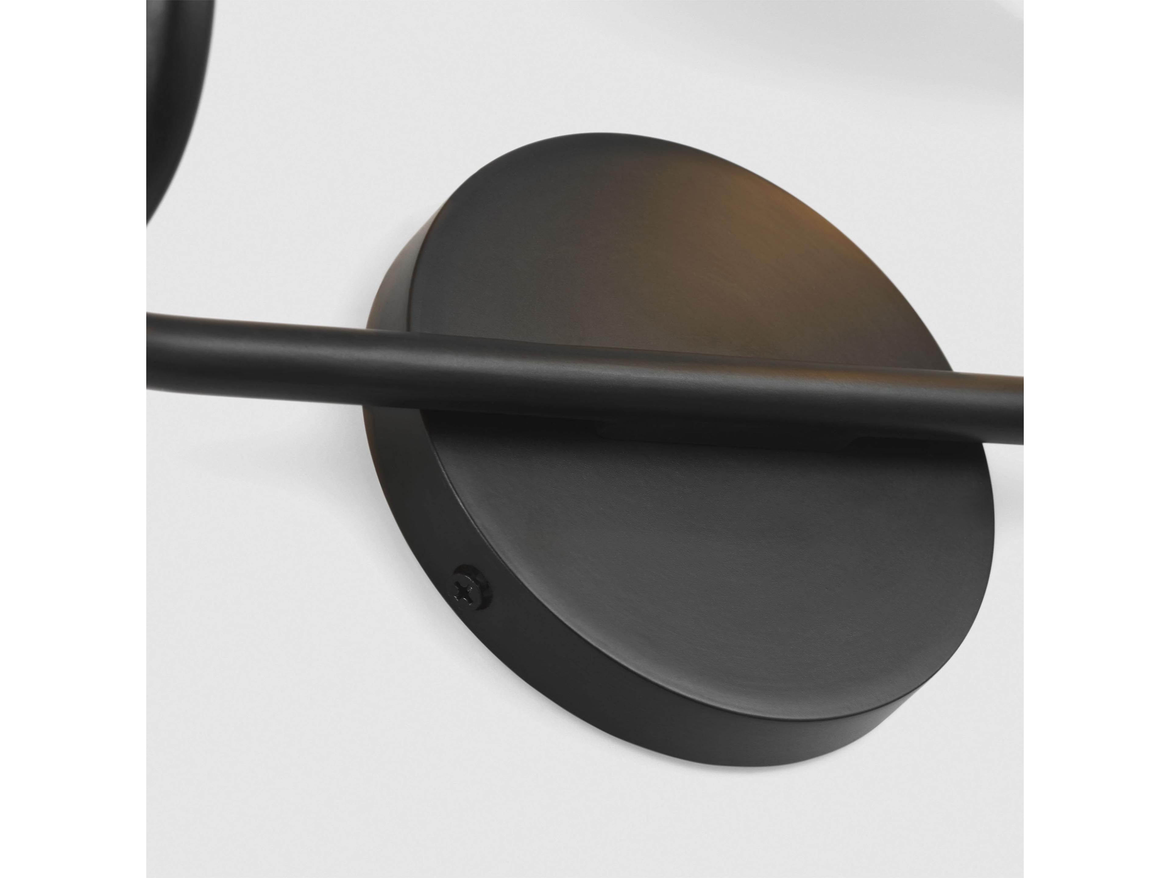 Visual Comfort Studio Colfax 2-Light Aged Iron Black Vanity Light