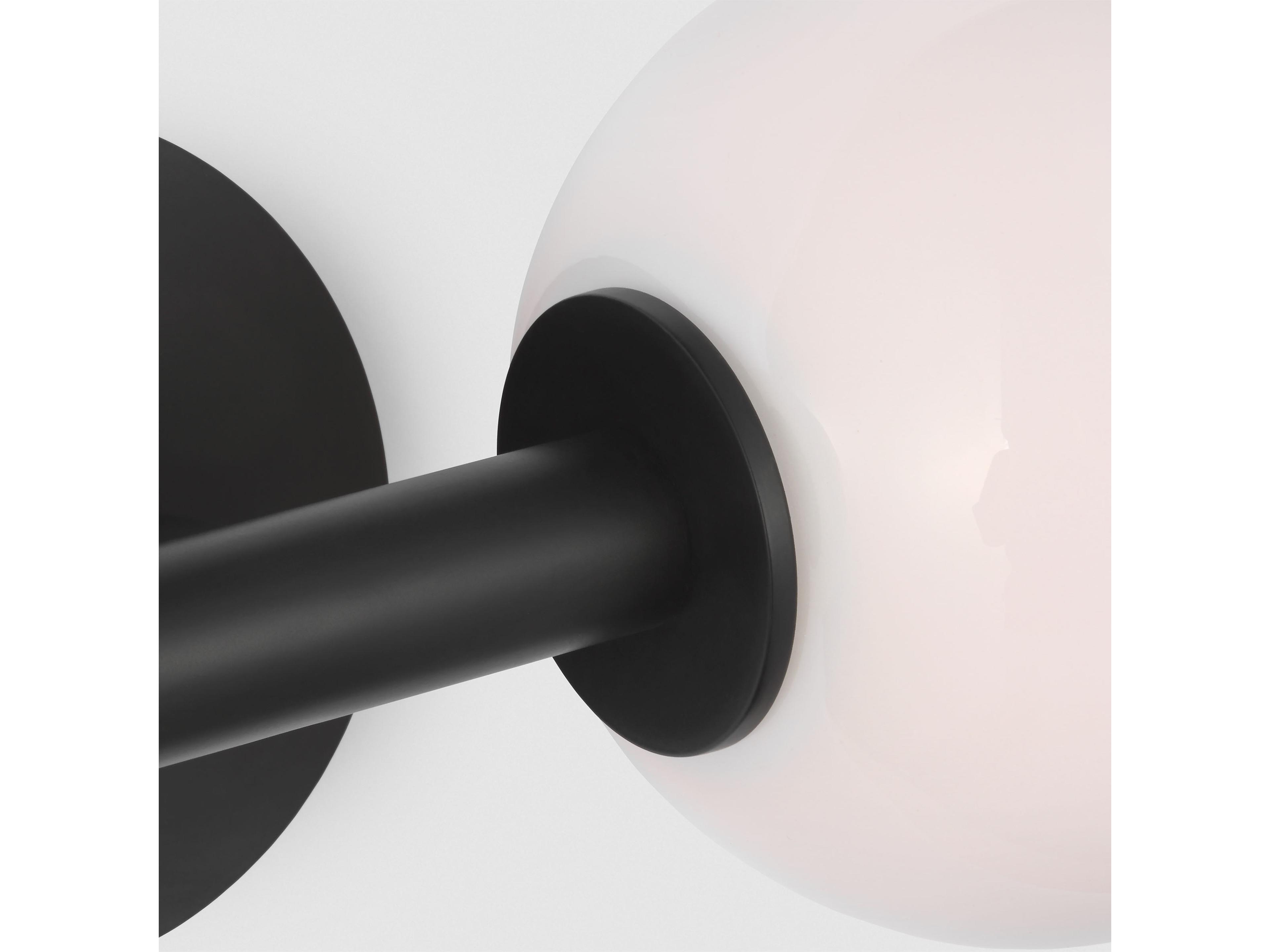 Visual Comfort Studio Torian 2-Light Aged Iron Black Vanity Light