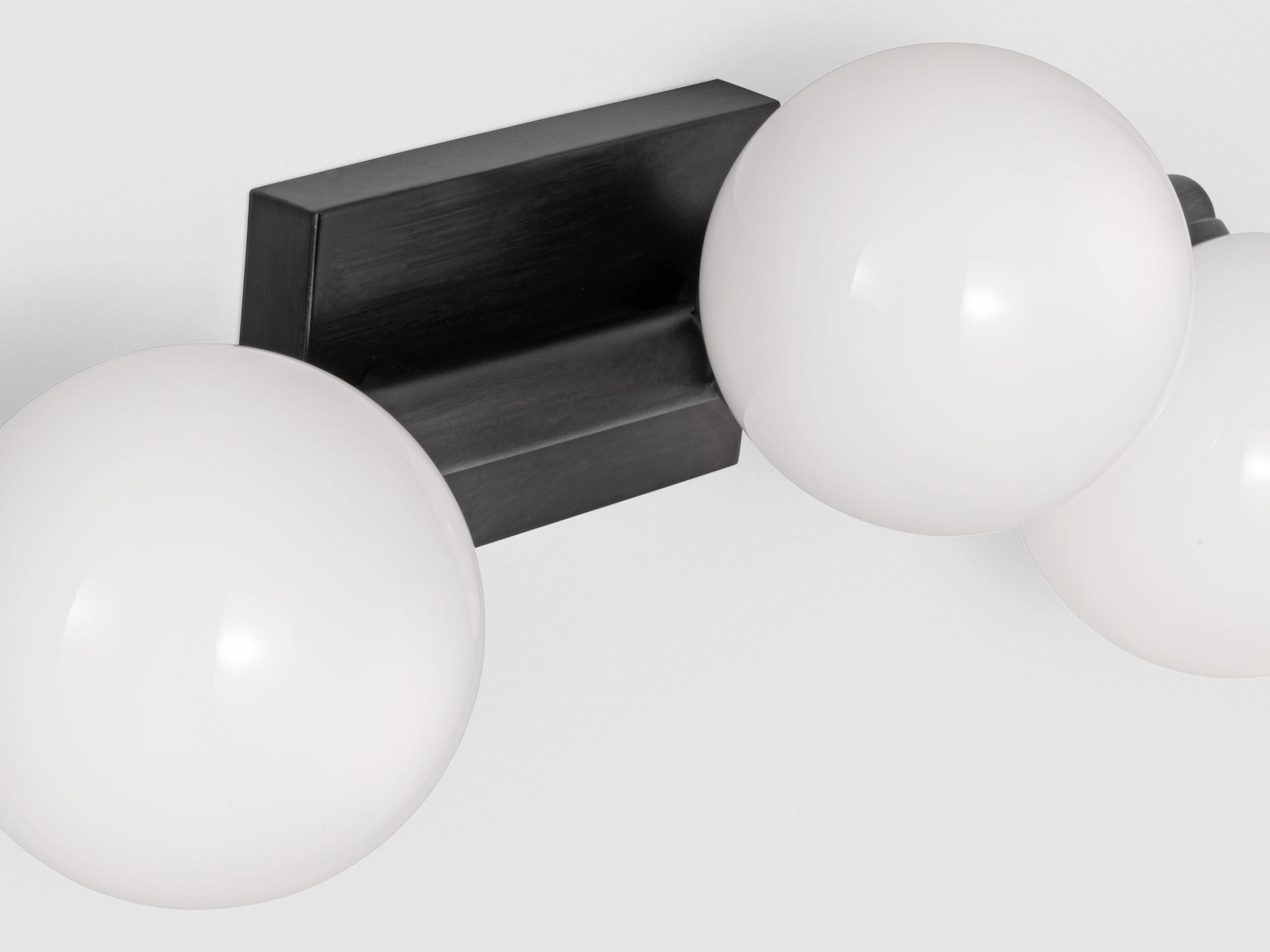 Visual Comfort Studio Altair 3-Light Aged Iron Black Vanity Light