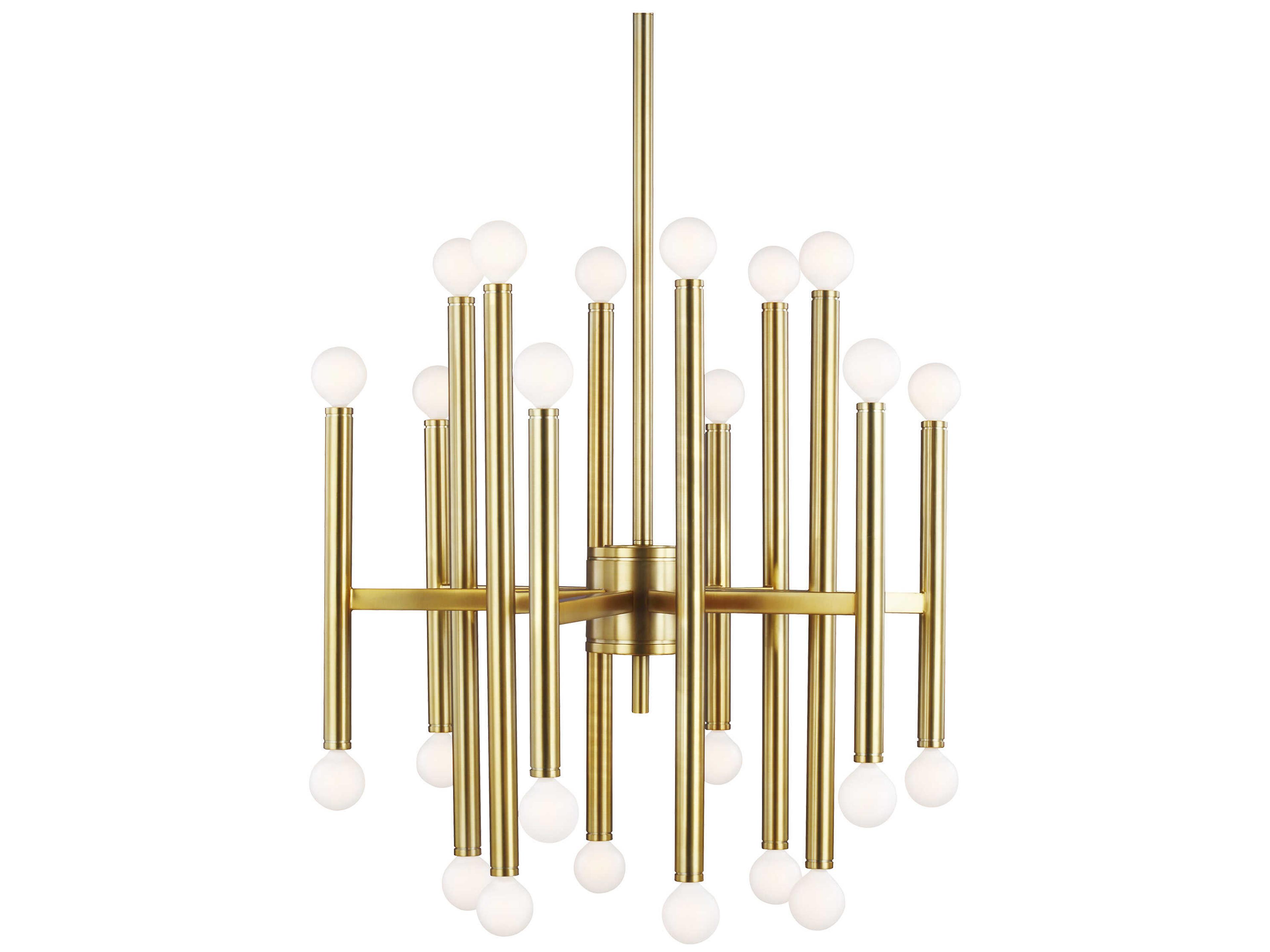 Beckham Modern 24 Light Multi Tier Chandelier Burnished Brass
