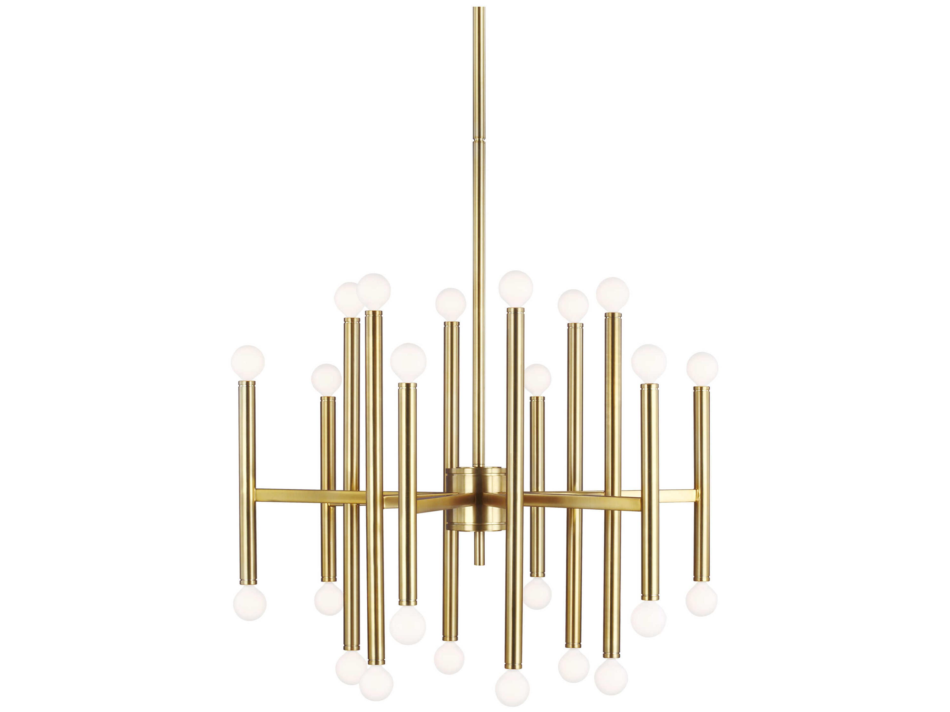Beckham Modern 24 Light Burnished Brass Chandelier