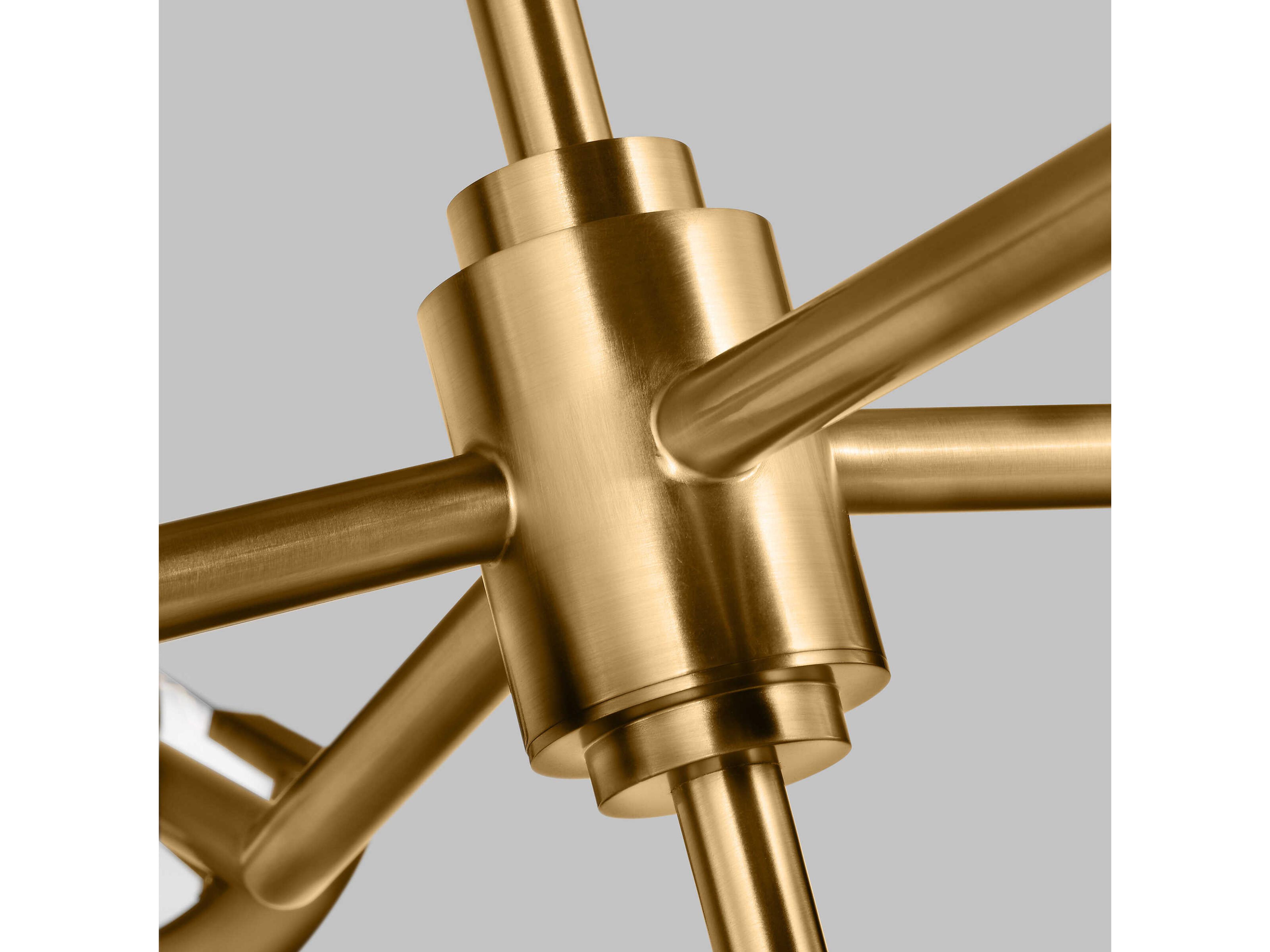 Visual Comfort Studio Mezzo 8-Light Burnished Brass Cylinder Chandelier