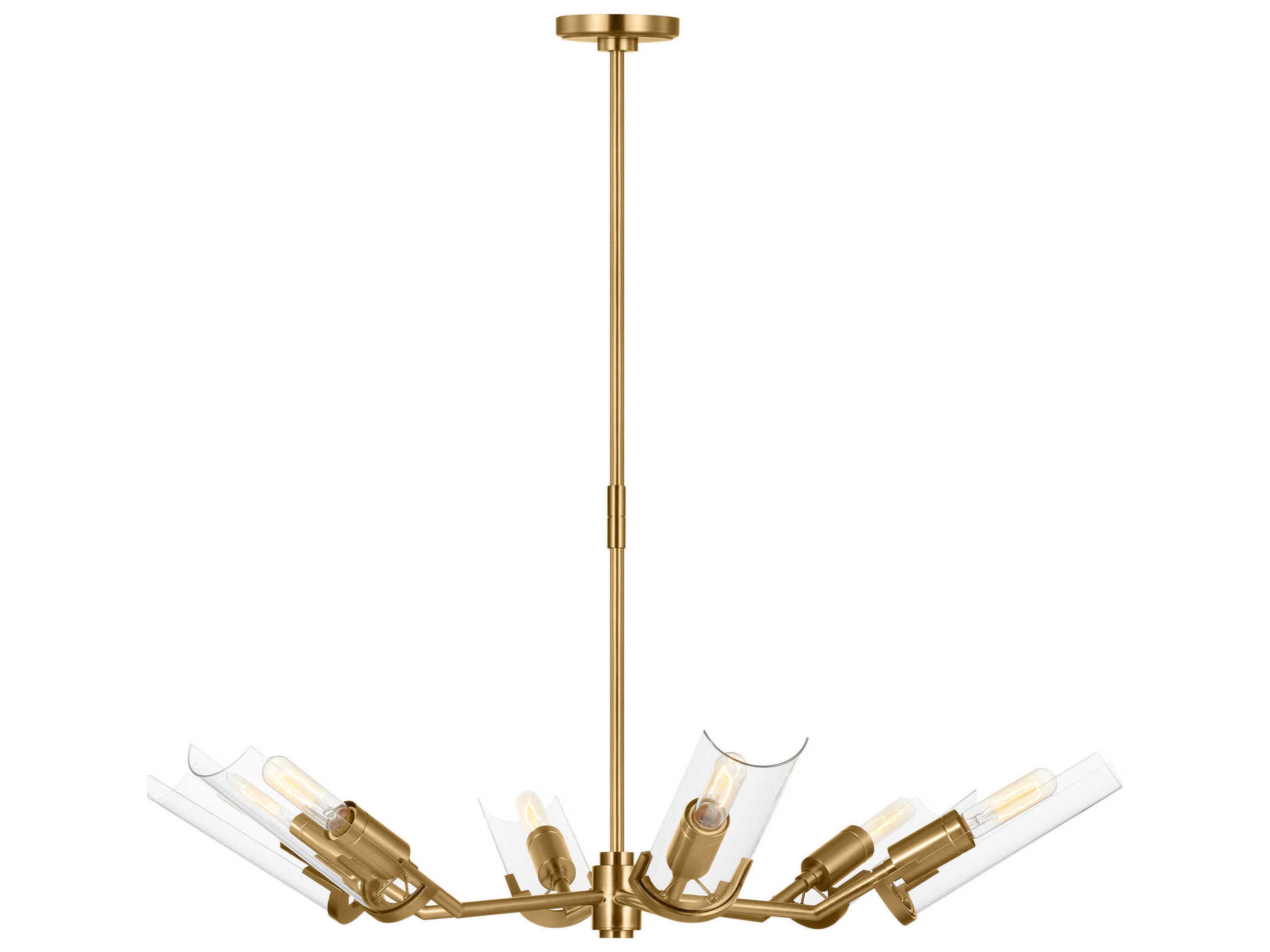 Mezzo 6-Light Burnished Brass Cylinder Chandelier
