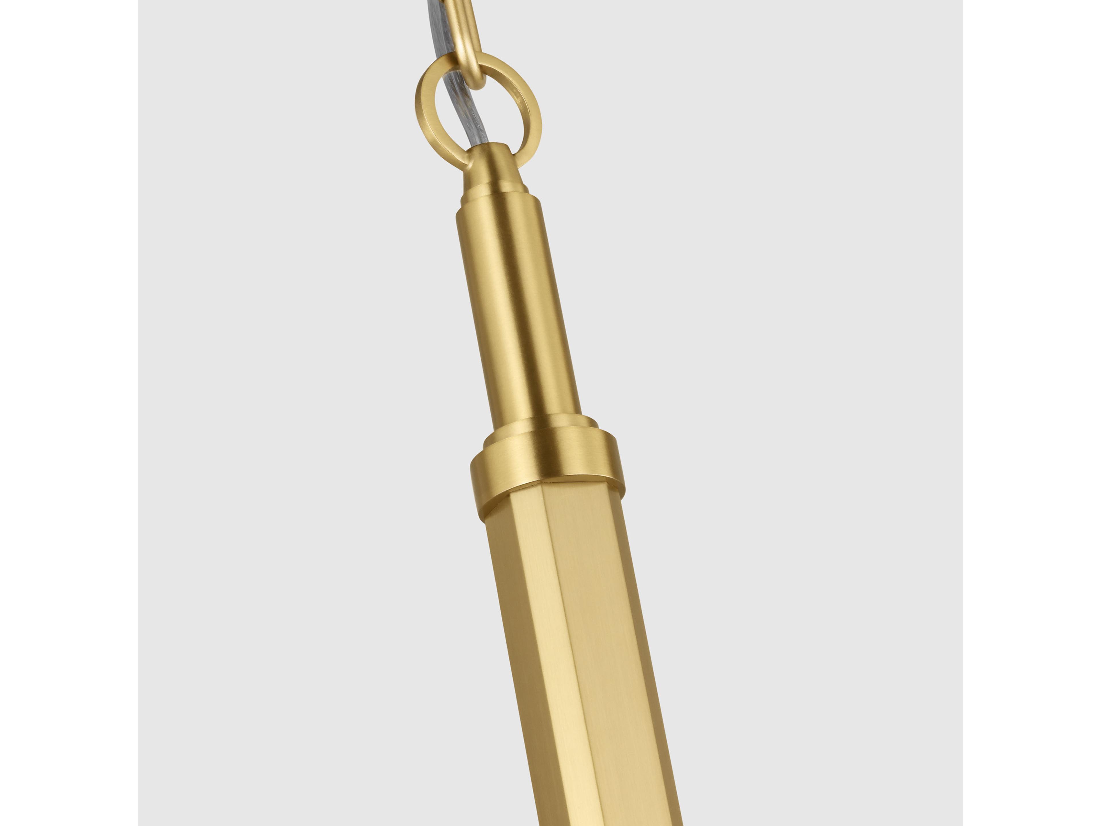 Visual Comfort Studio Danica 4-Light Burnished Brass Candelabra Cylinder Chandelier