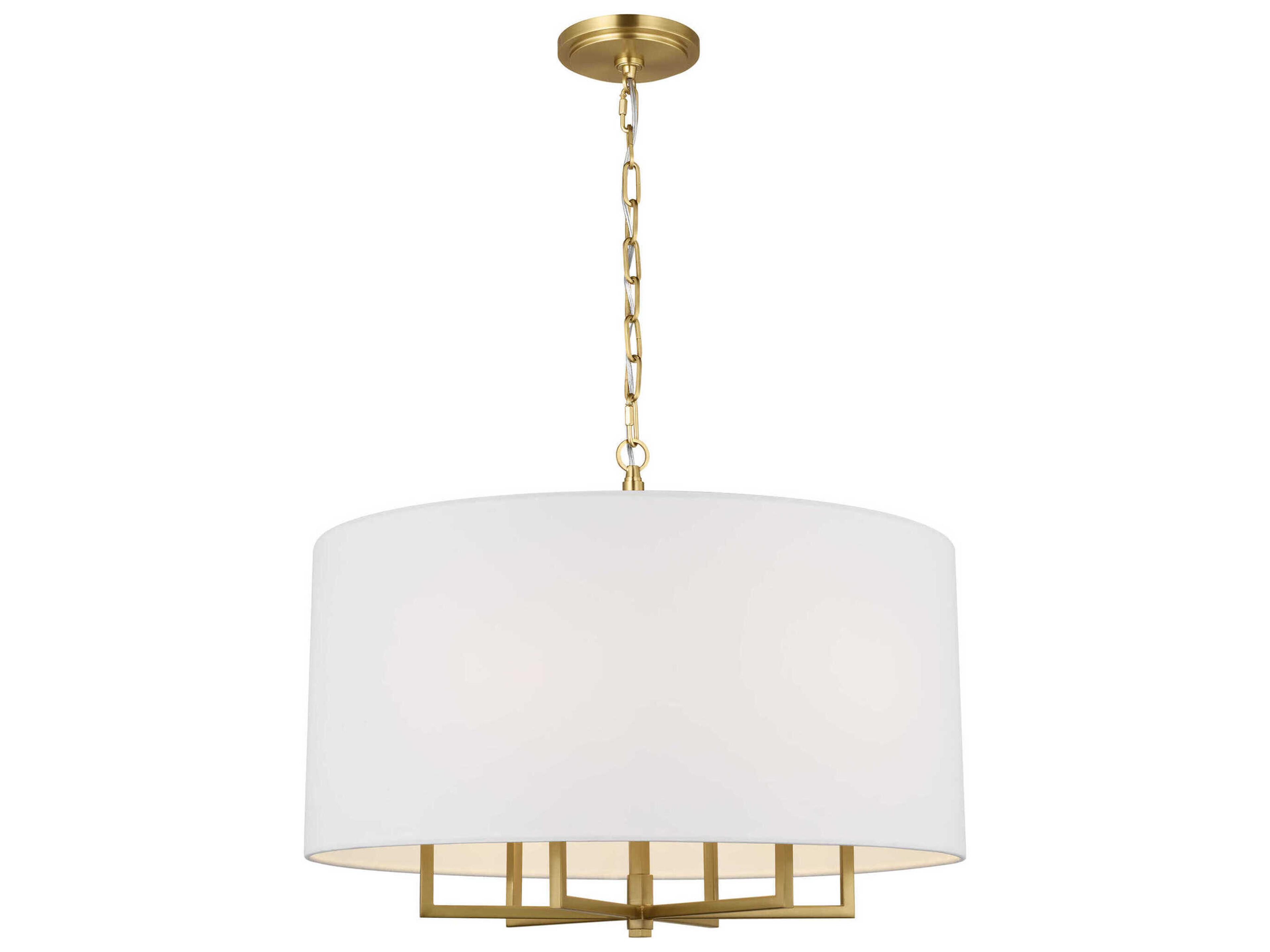 Drum Chandelier Danica Burnished Brass 6-Light