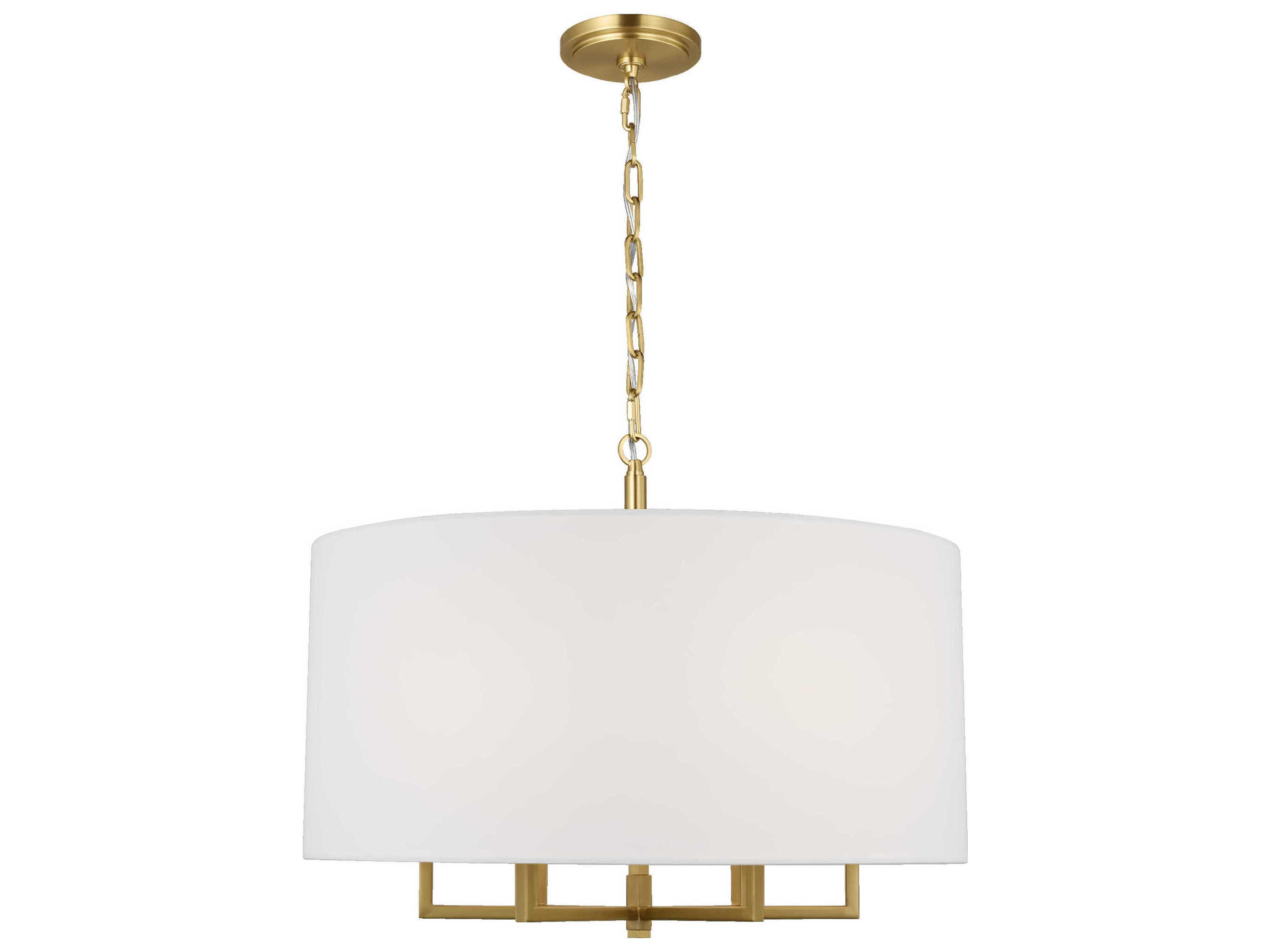 Visual Comfort Studio Danica 6-Light Burnished Brass Candelabra Drum Chandelier