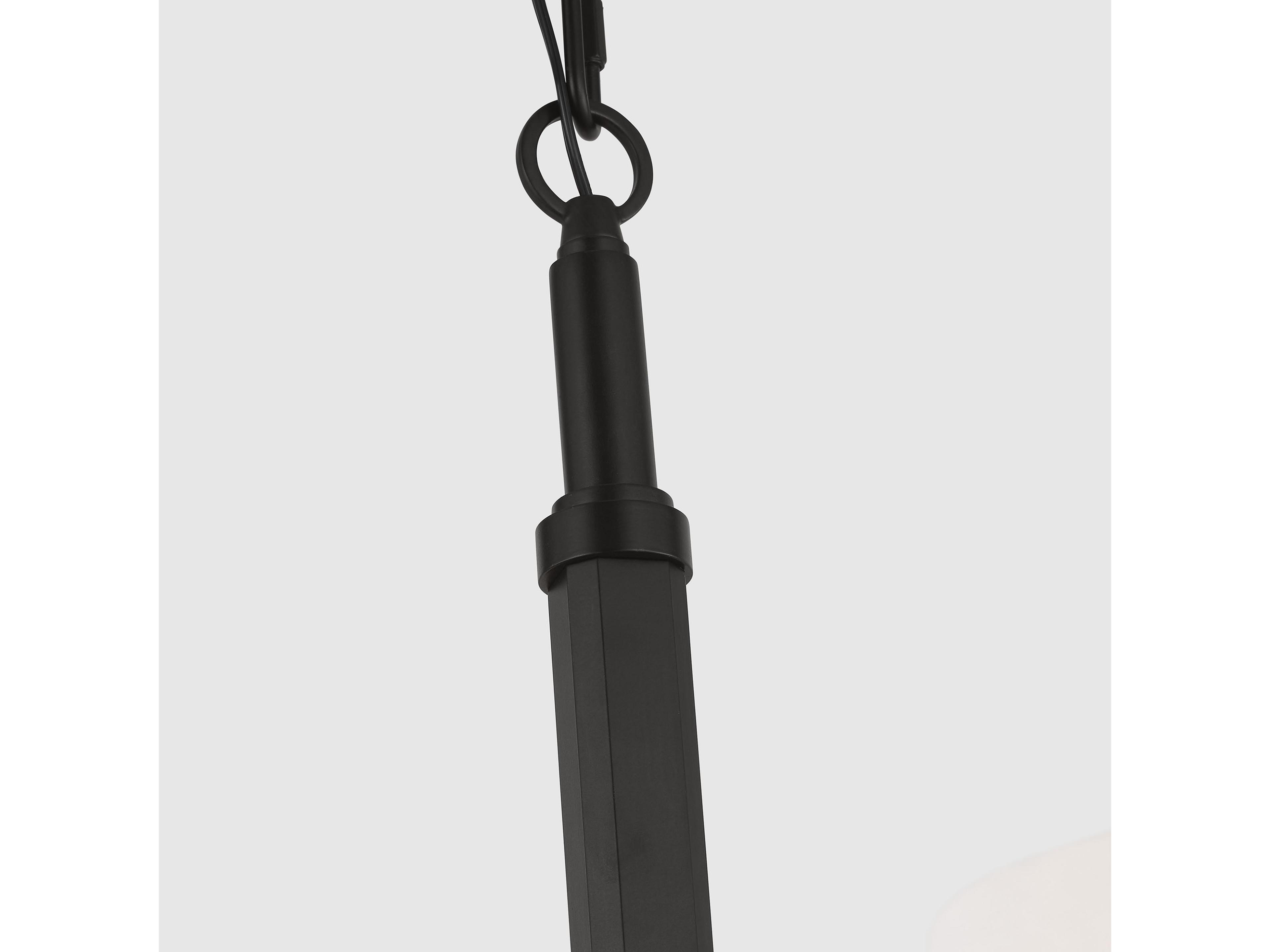 Visual Comfort Studio Danica 4-Light Aged Iron Black Candelabra Cylinder Chandelier