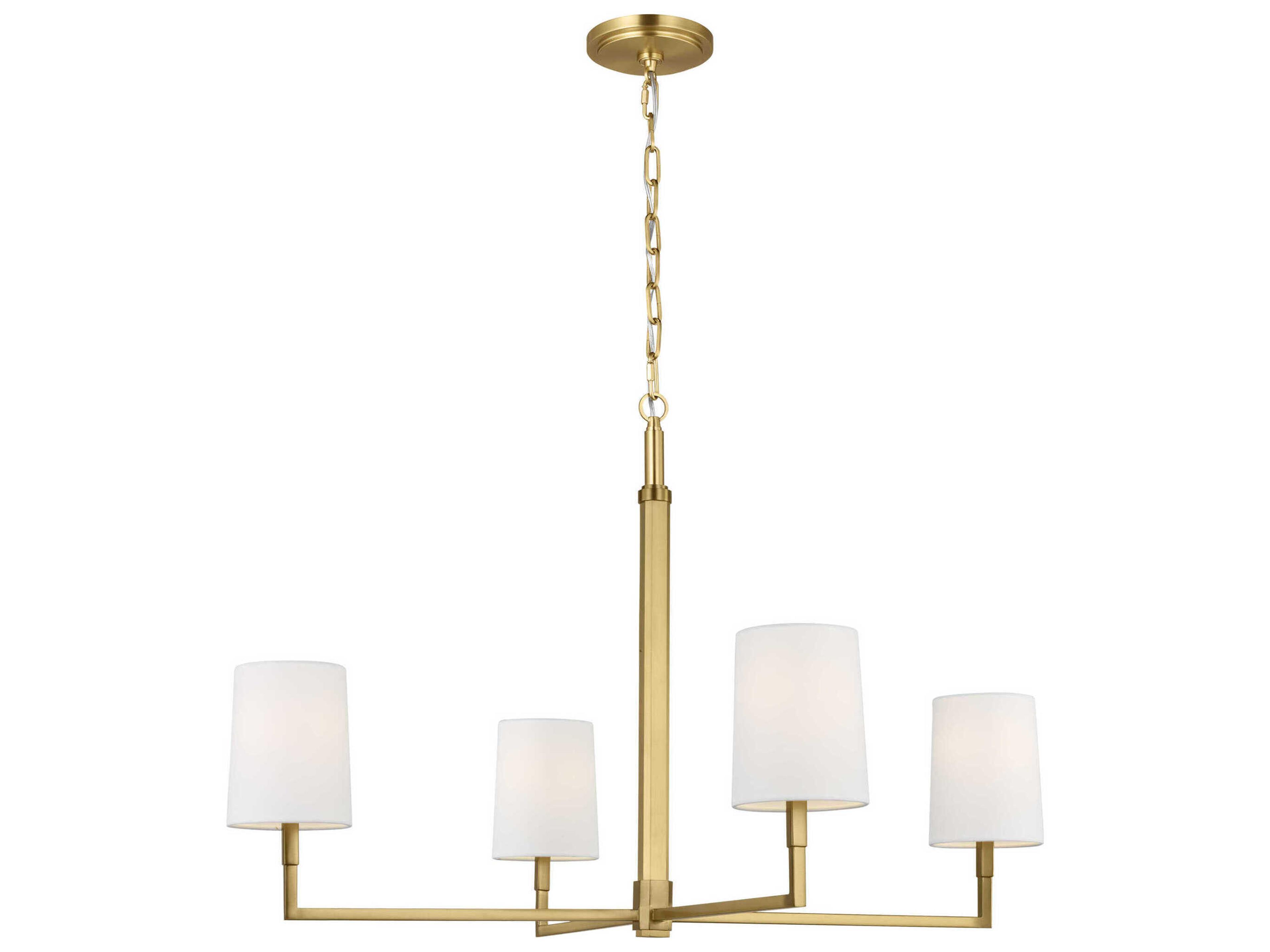 Danica Burnished Brass 4 Light Chandelier
