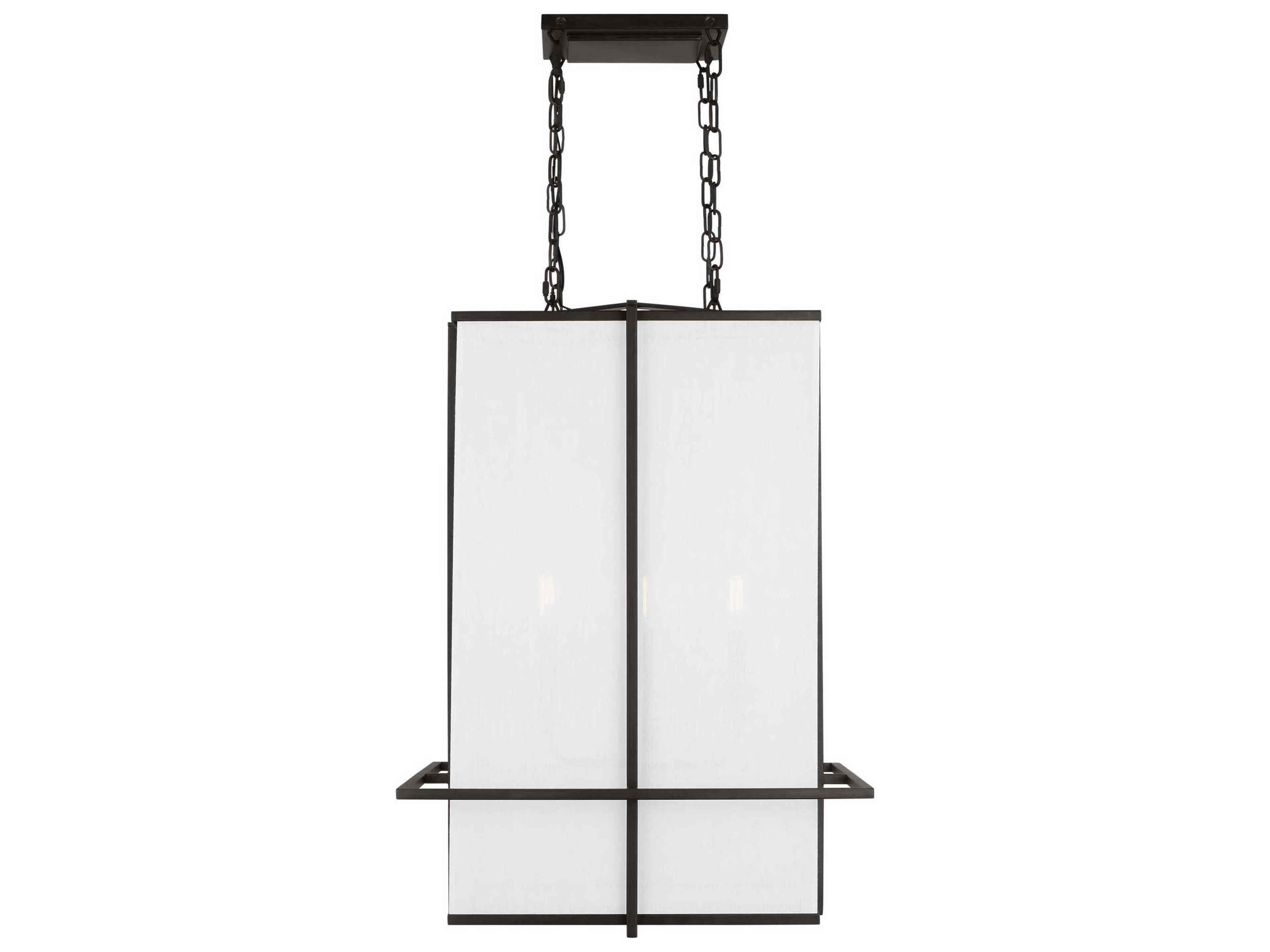 Visual Comfort Studio Dresden 4-Light Aged Iron Black Pendant