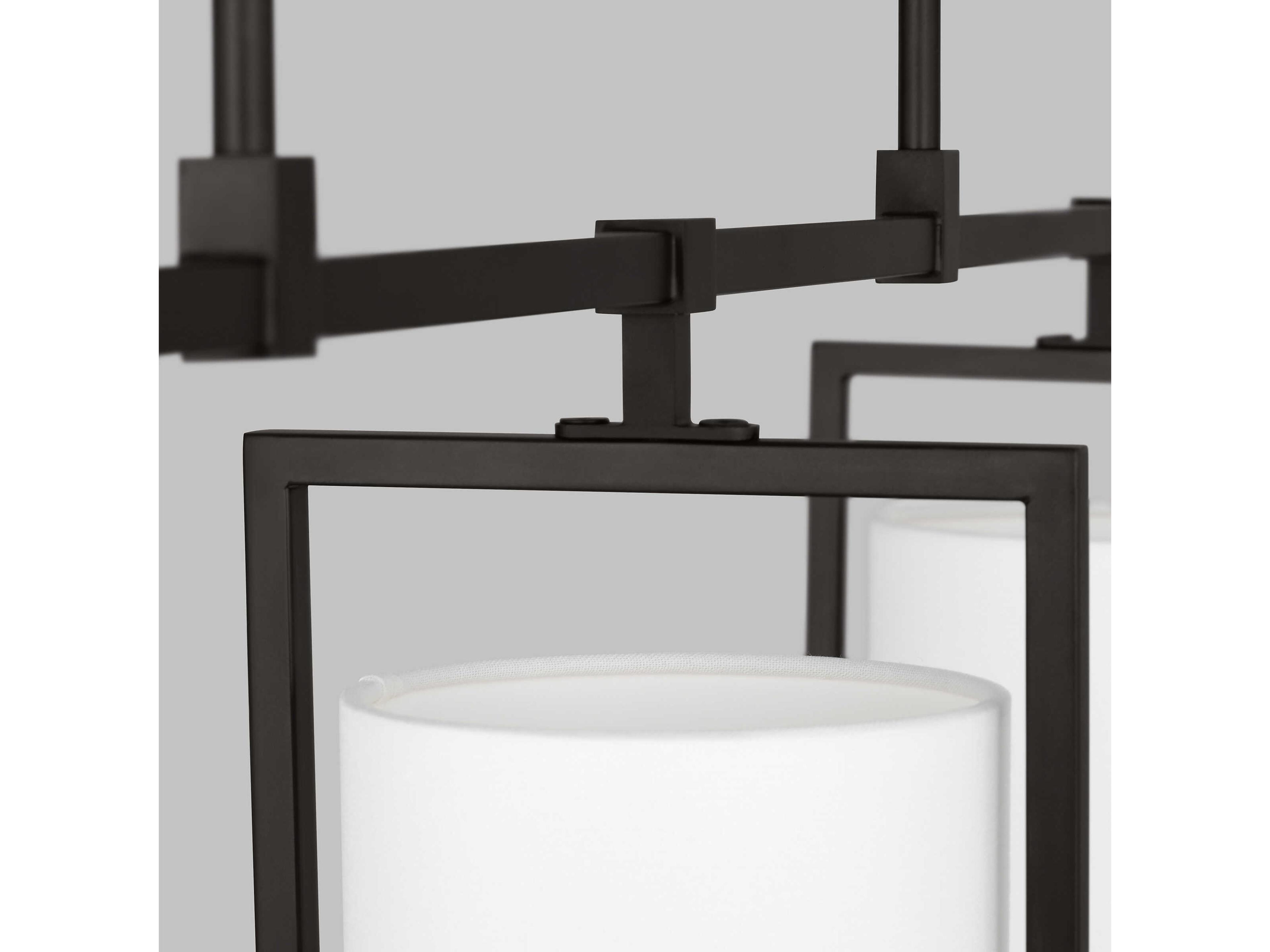 Visual Comfort Studio Sherwood 3-Light Aged Iron Black Cylinder Island Pendant