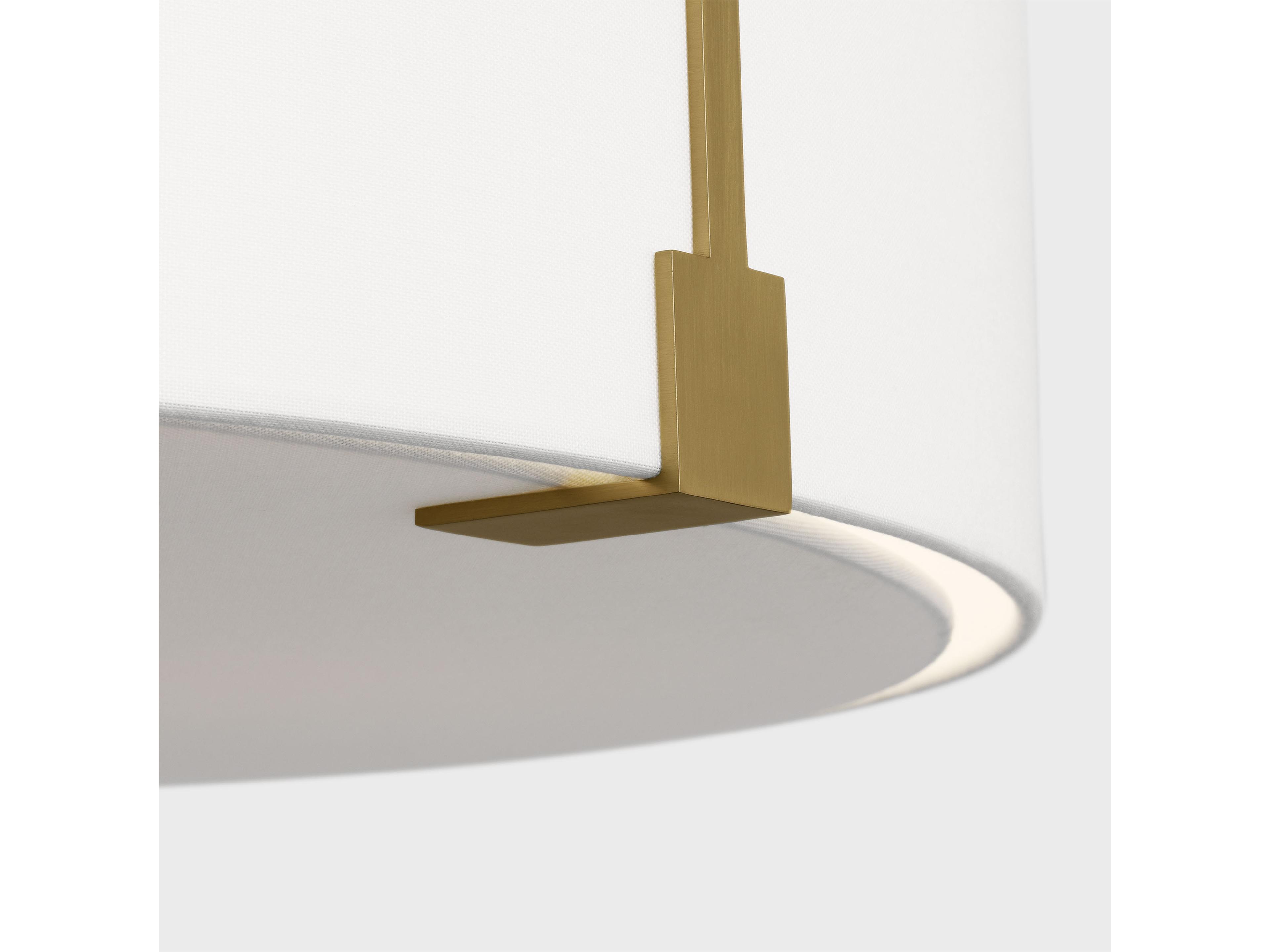 Visual Comfort Studio Bergen 4-Light Burnished Brass Drum Pendant