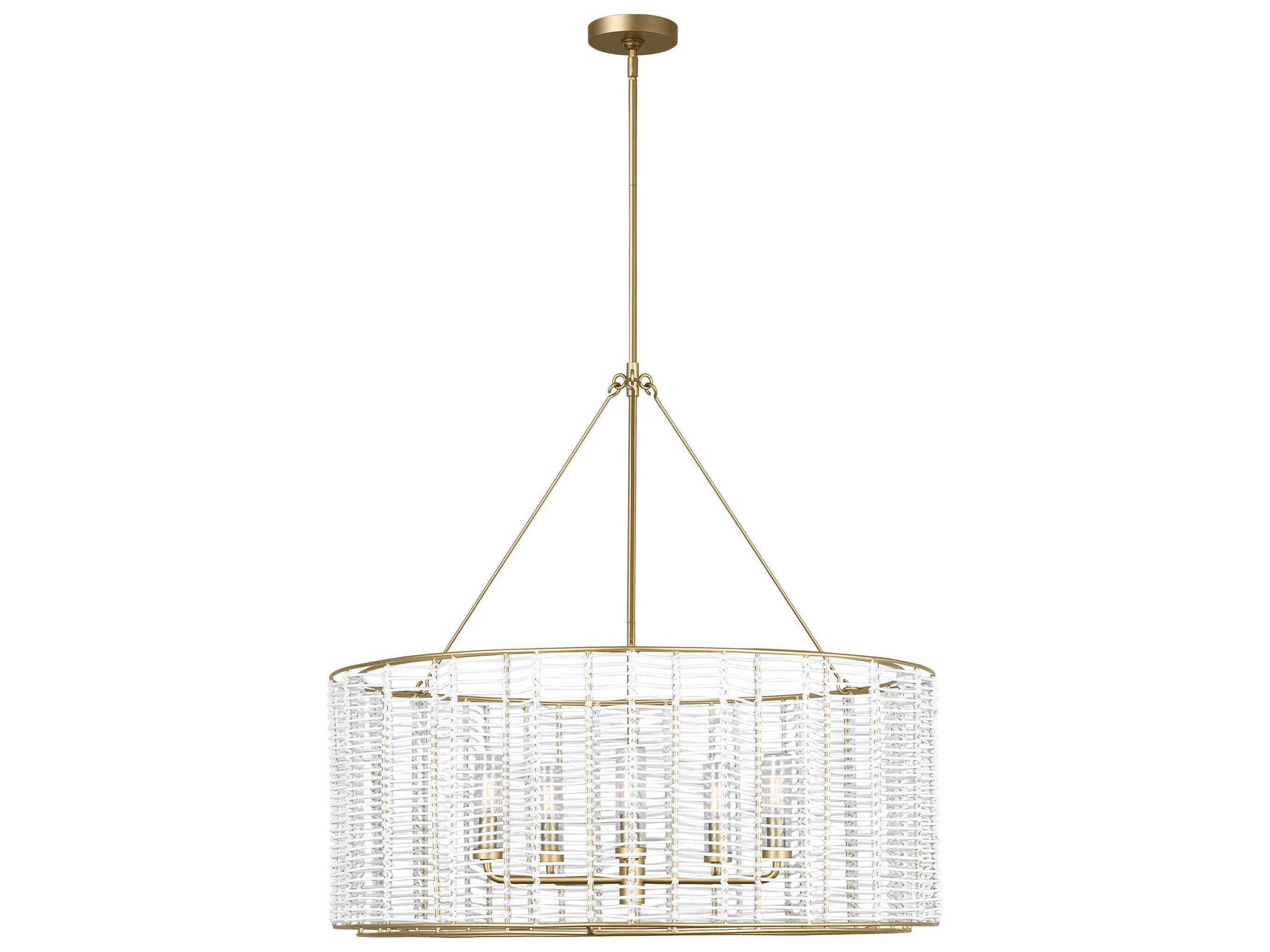 Visual Comfort Studio Winslow 5-Light Brass Candelabra Chandelier