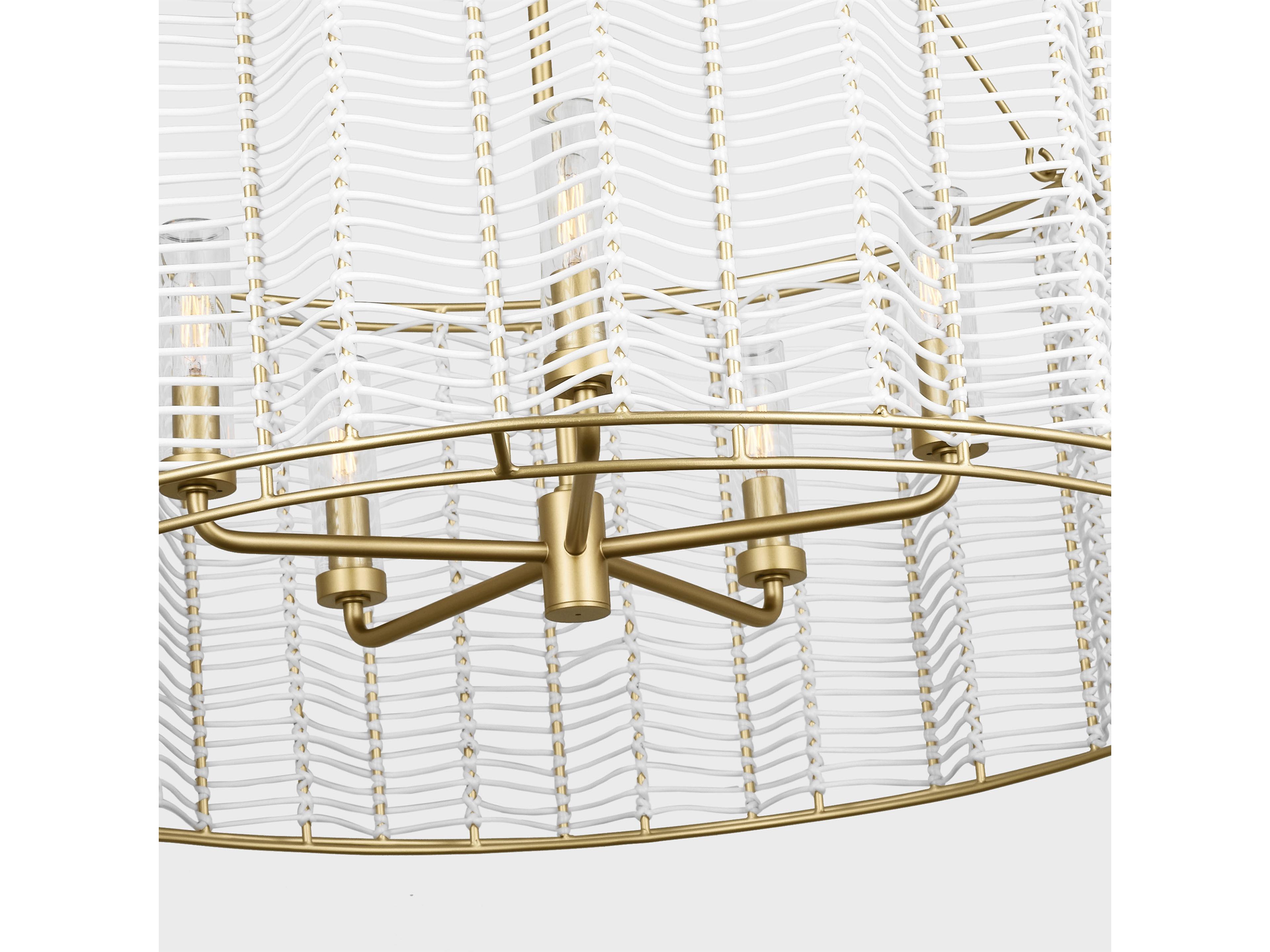 Visual Comfort Studio Winslow 5-Light Brass Candelabra Chandelier