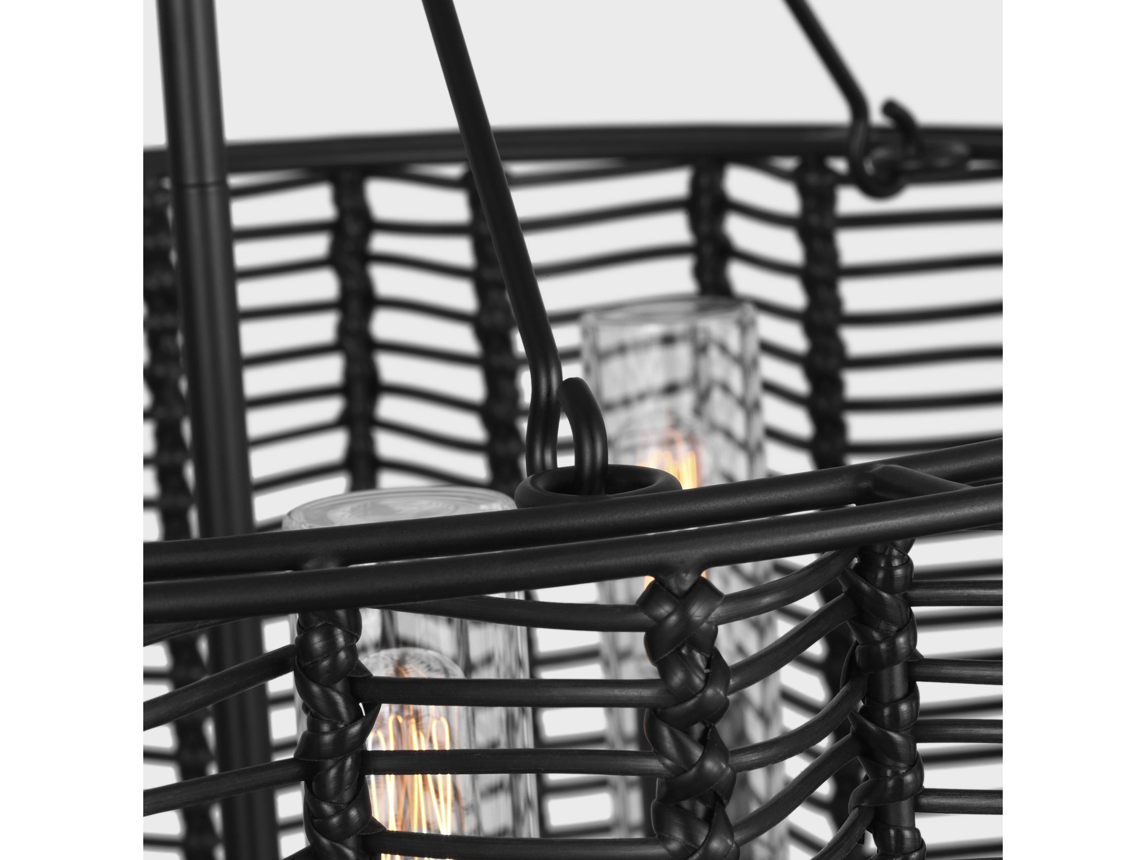 Visual Comfort Studio Winslow 3-Light Midnight Black Candelabra Chandelier