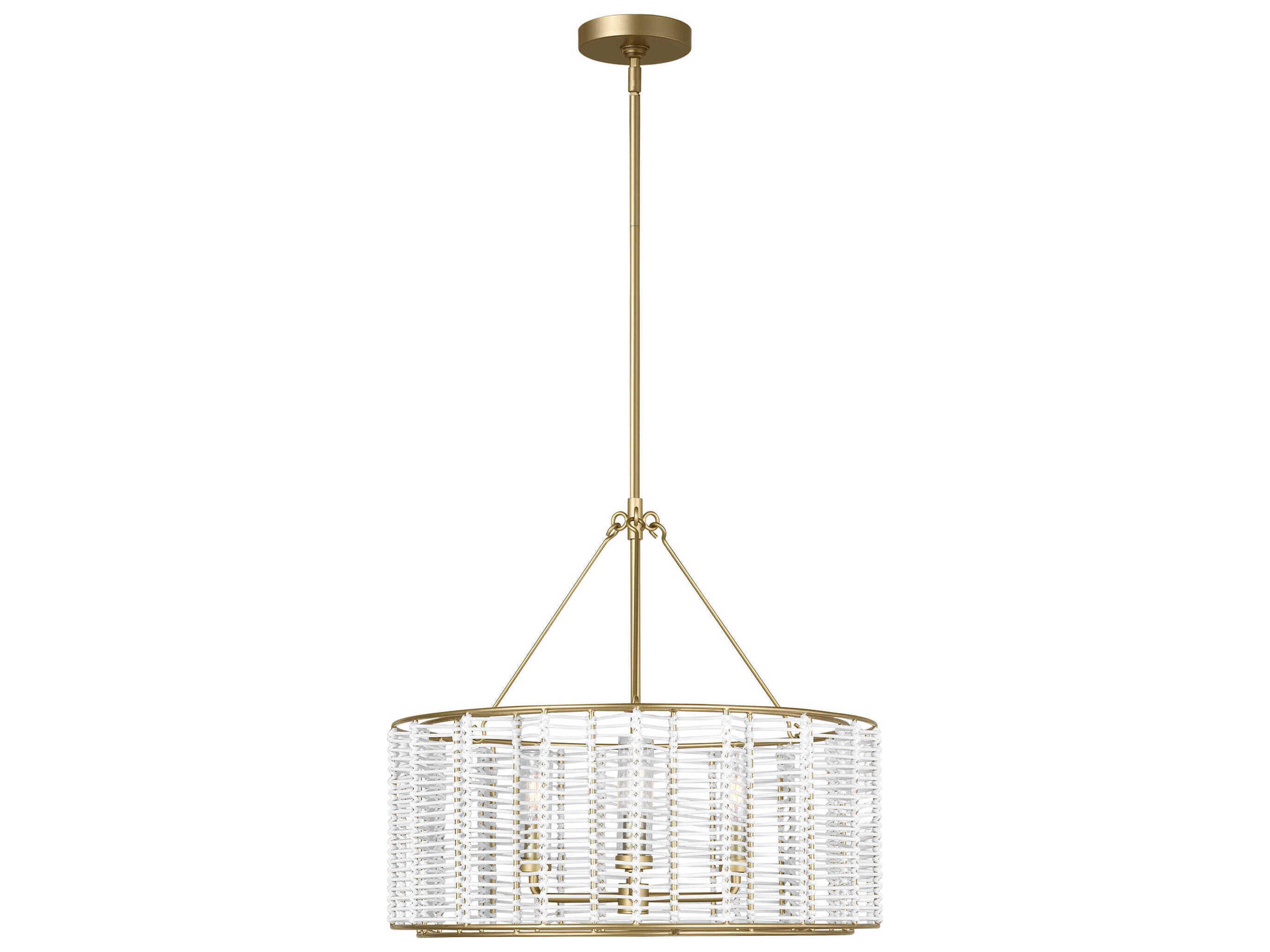 Visual Comfort Studio Winslow 3-Light Brass Candelabra Chandelier