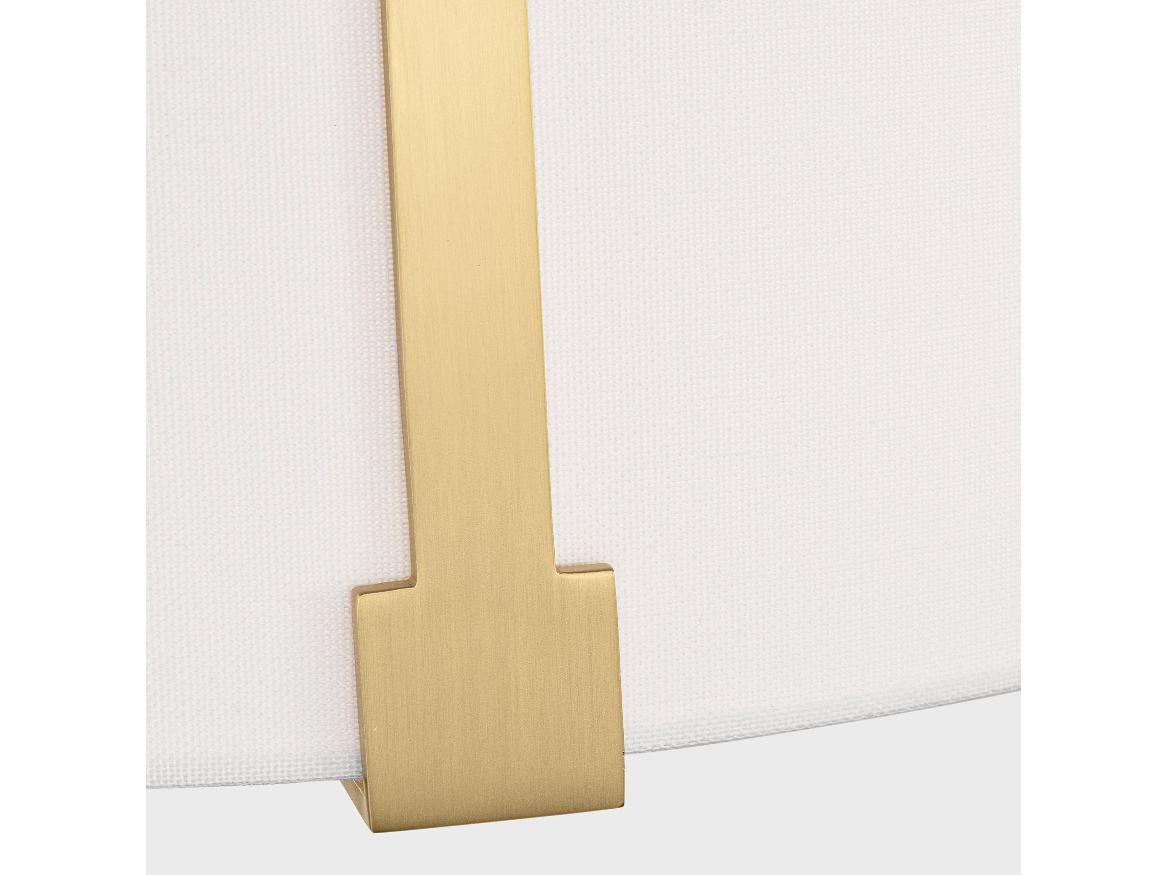 Visual Comfort Studio Bergen 2-Light Burnished Brass Round Flush Mount