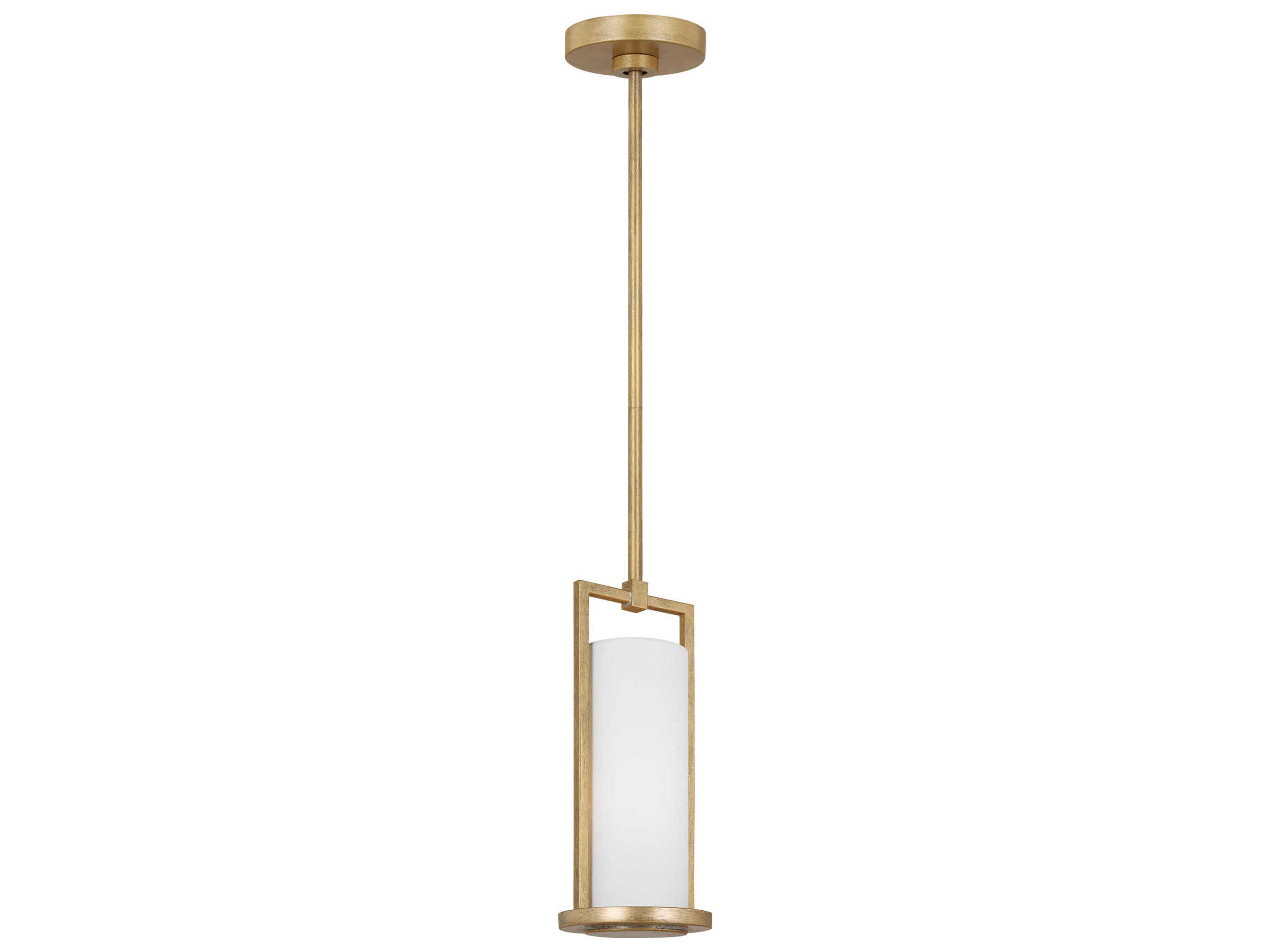 Sherwood 1-Light Coastal Gild Gold Cylinder Mini Pendant