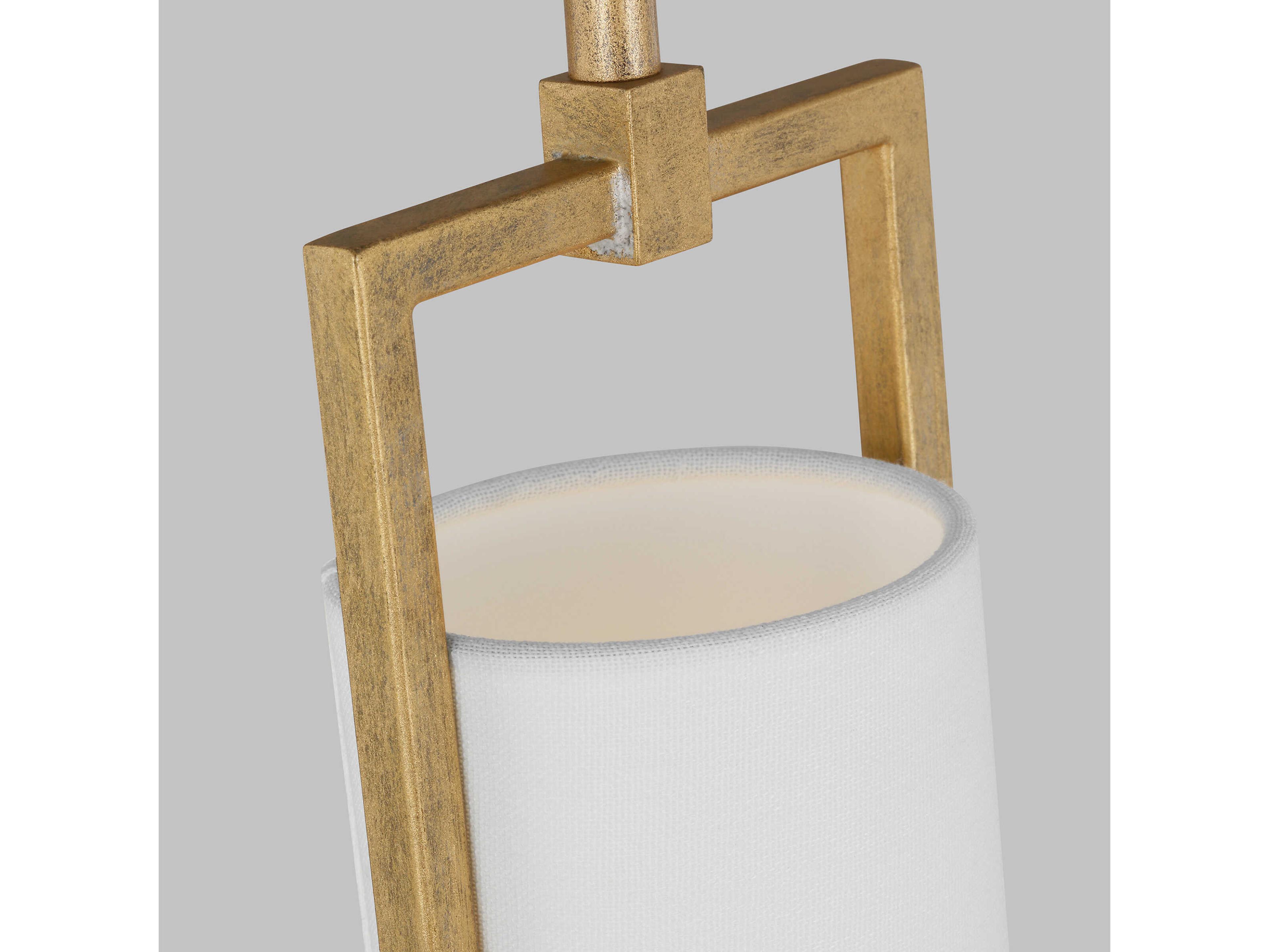 Visual Comfort Studio Sherwood 1-Light Coastal Gild Gold Cylinder Mini Pendant