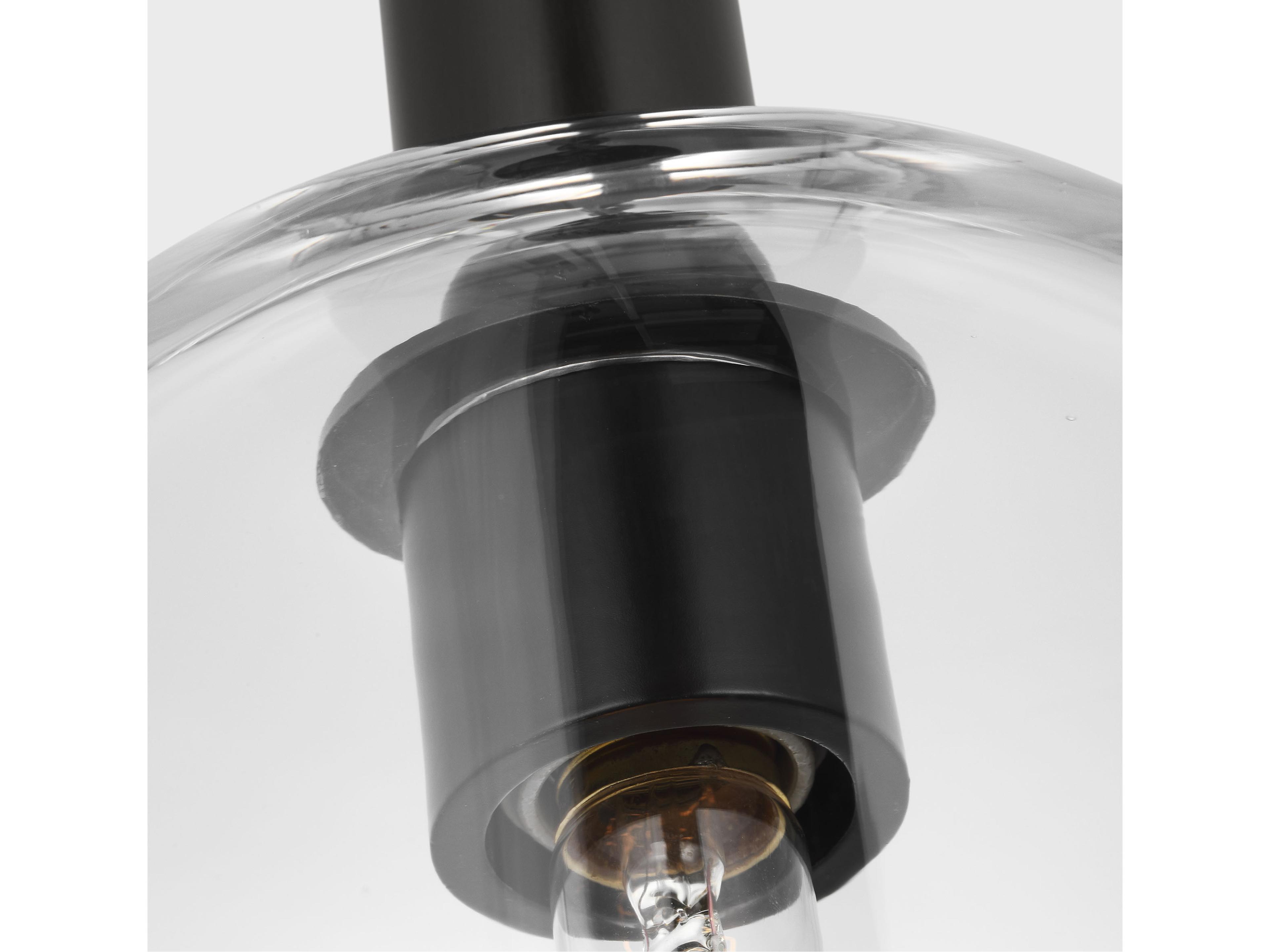 Visual Comfort Studio Hartley 1-Light Aged Iron Black Mini Pendant