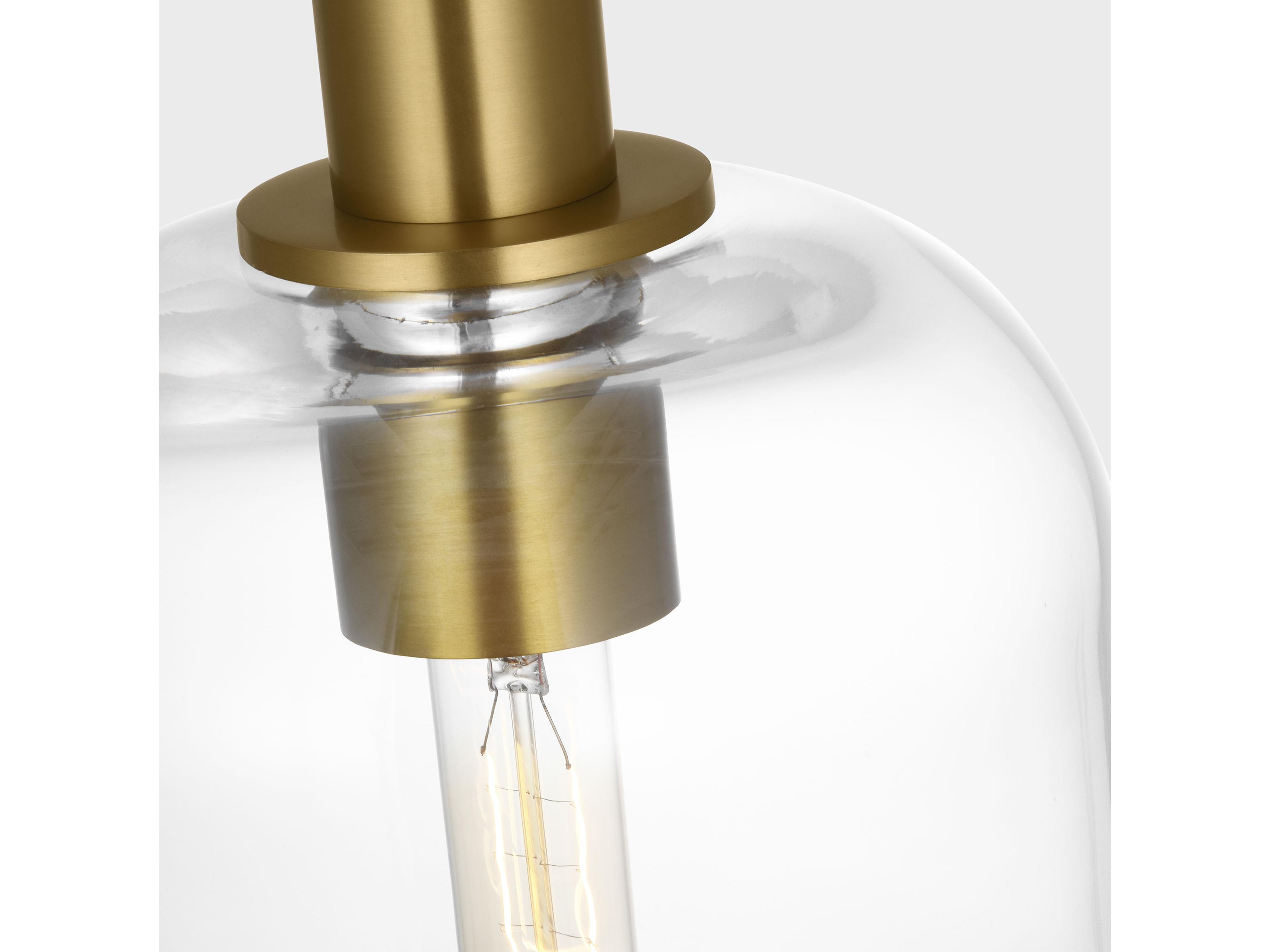 Visual Comfort Studio Hartley 1-Light Burnished Brass Mini Pendant