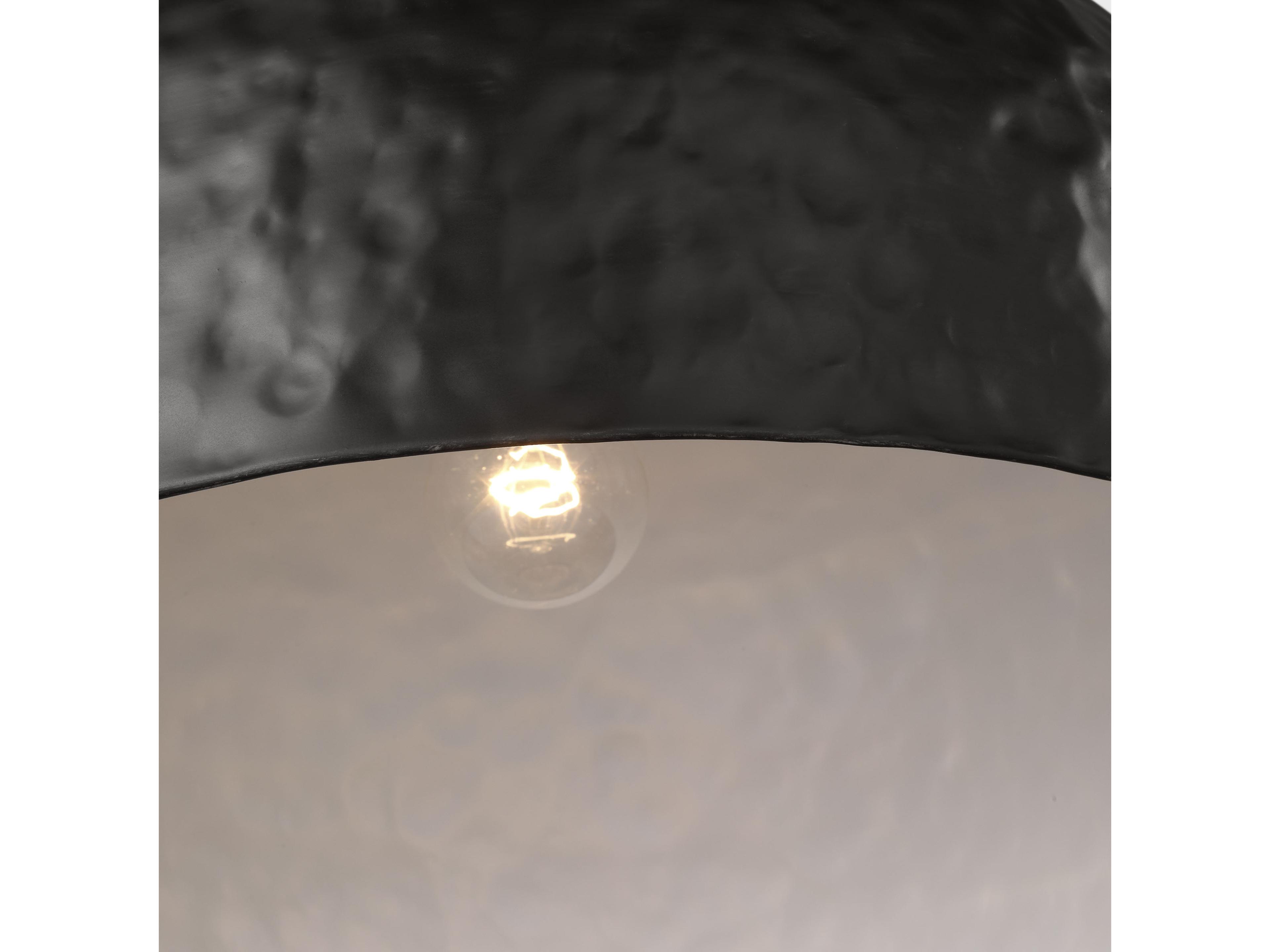 Visual Comfort Studio Buckner 1-Light Aged Iron Black Dome Pendant