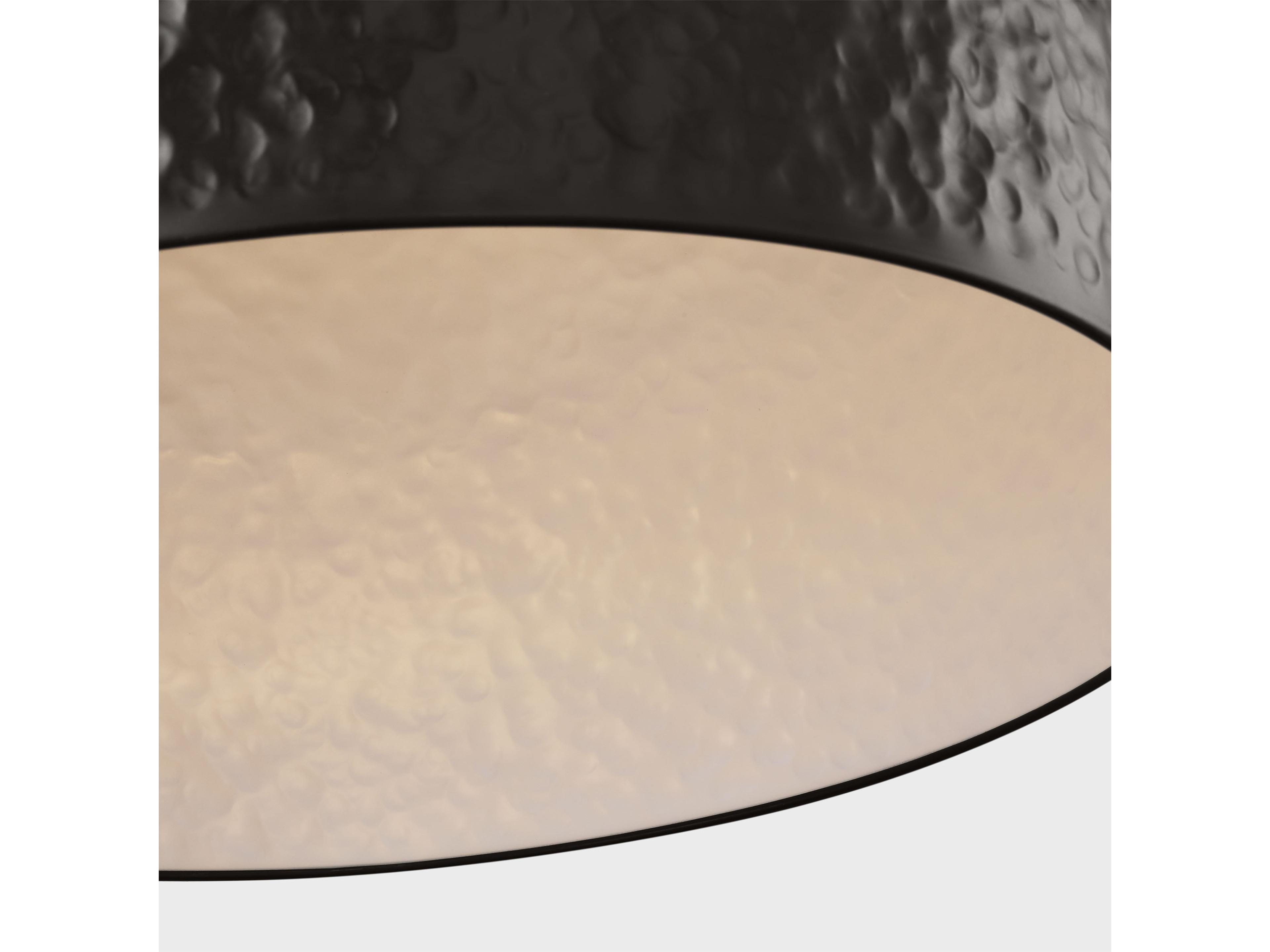 Visual Comfort Studio Buckner 1-Light Aged Iron Black Dome Pendant