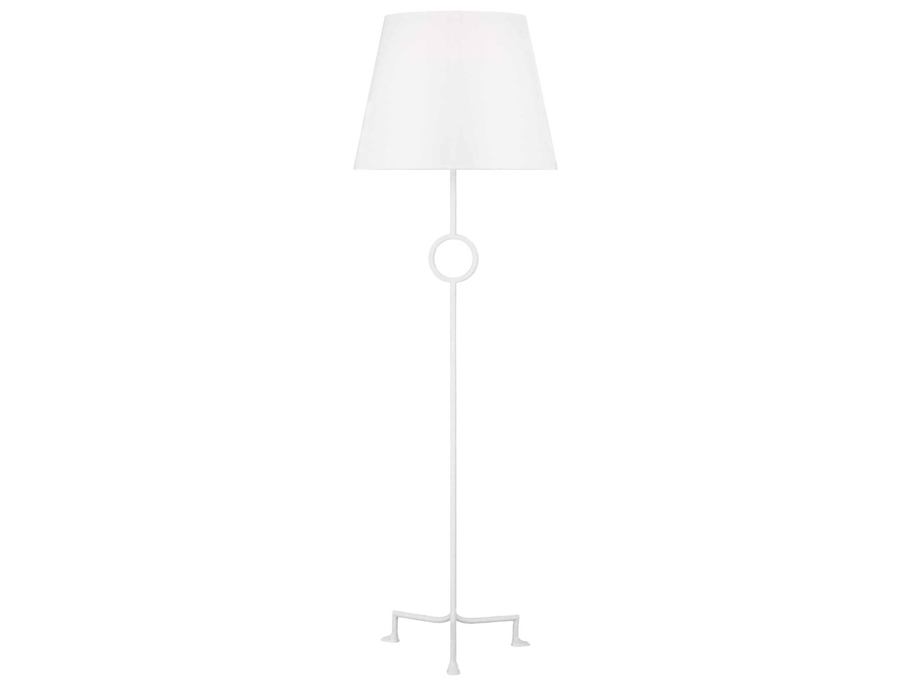 Floor Lamp Montour Matte White Linen Shade