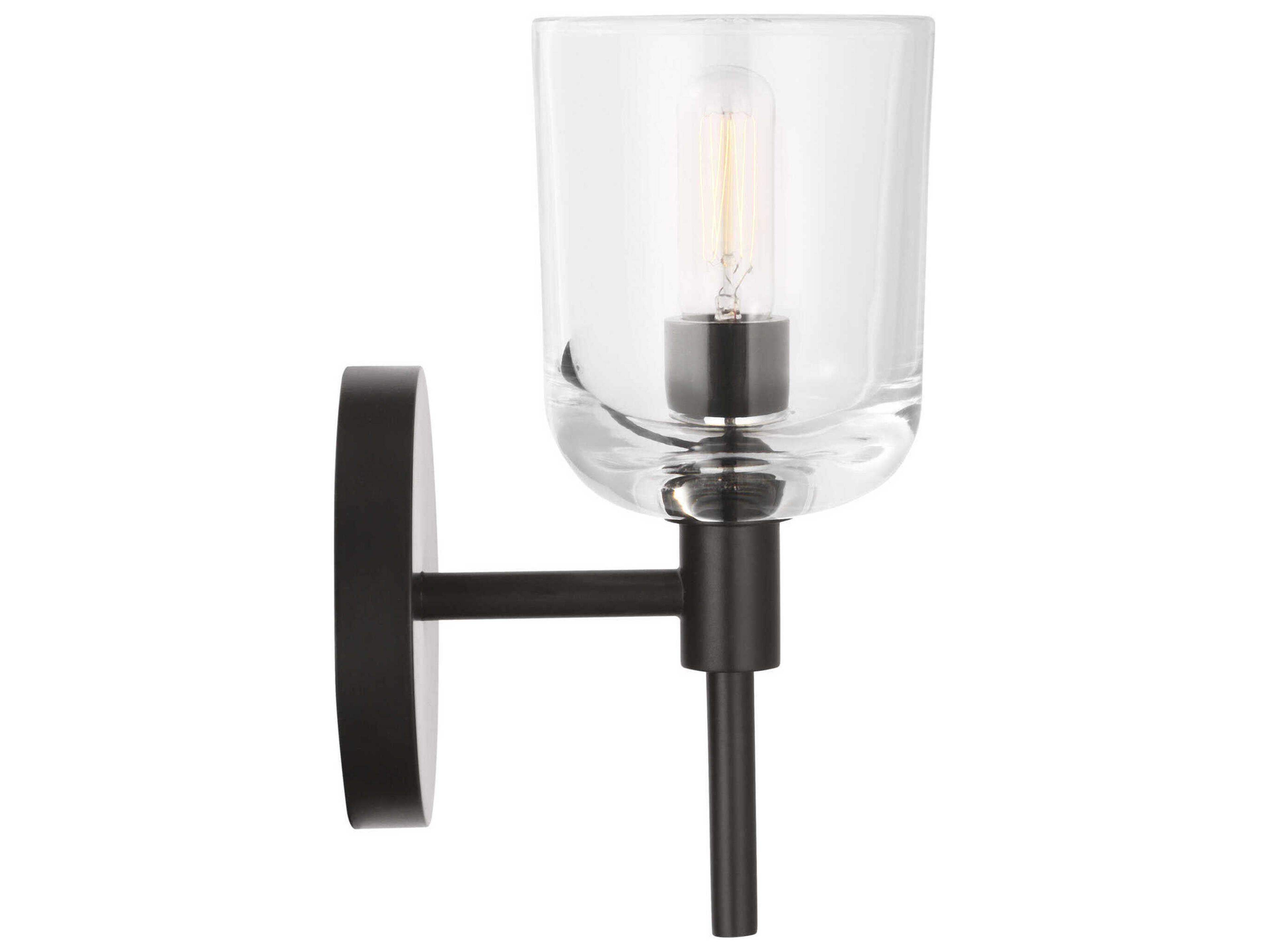 Visual Comfort Studio Hartley 1-Light Aged Iron Black Wall Sconce