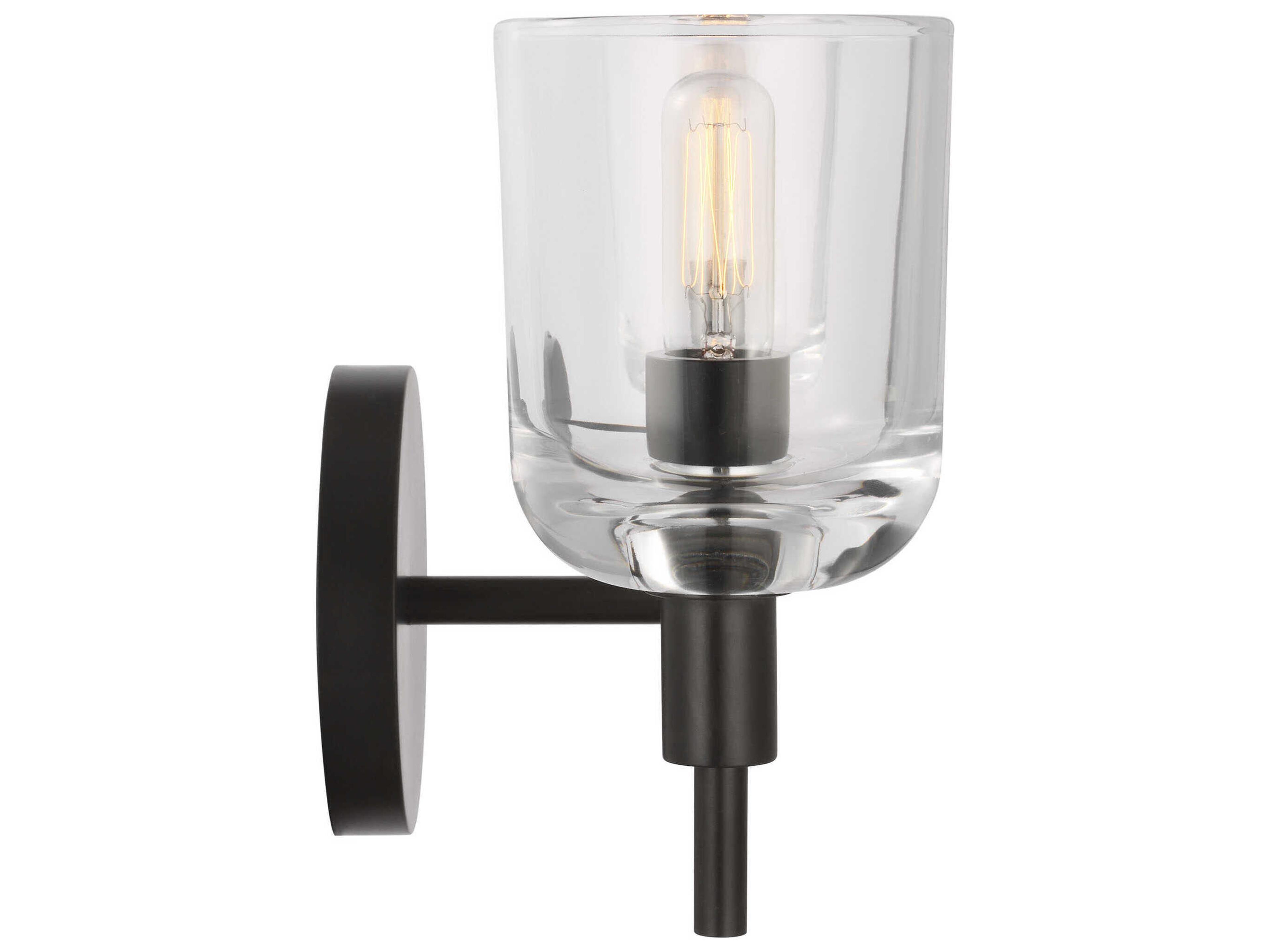 Visual Comfort Studio Hartley 2-Light Aged Iron Black Vanity Light