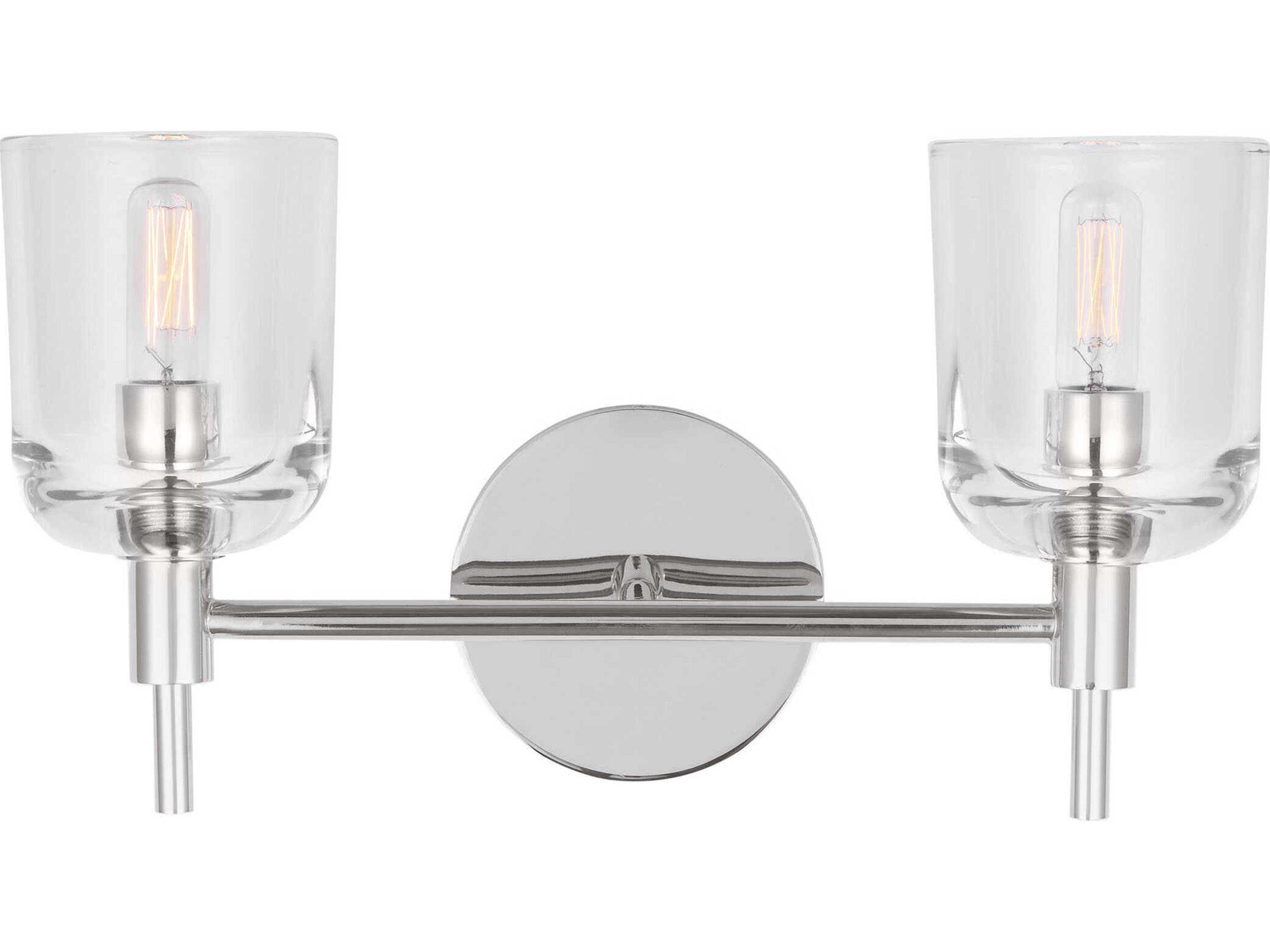 Visual Comfort Studio Hartley 1-Light Polished Nickel Vanity Light