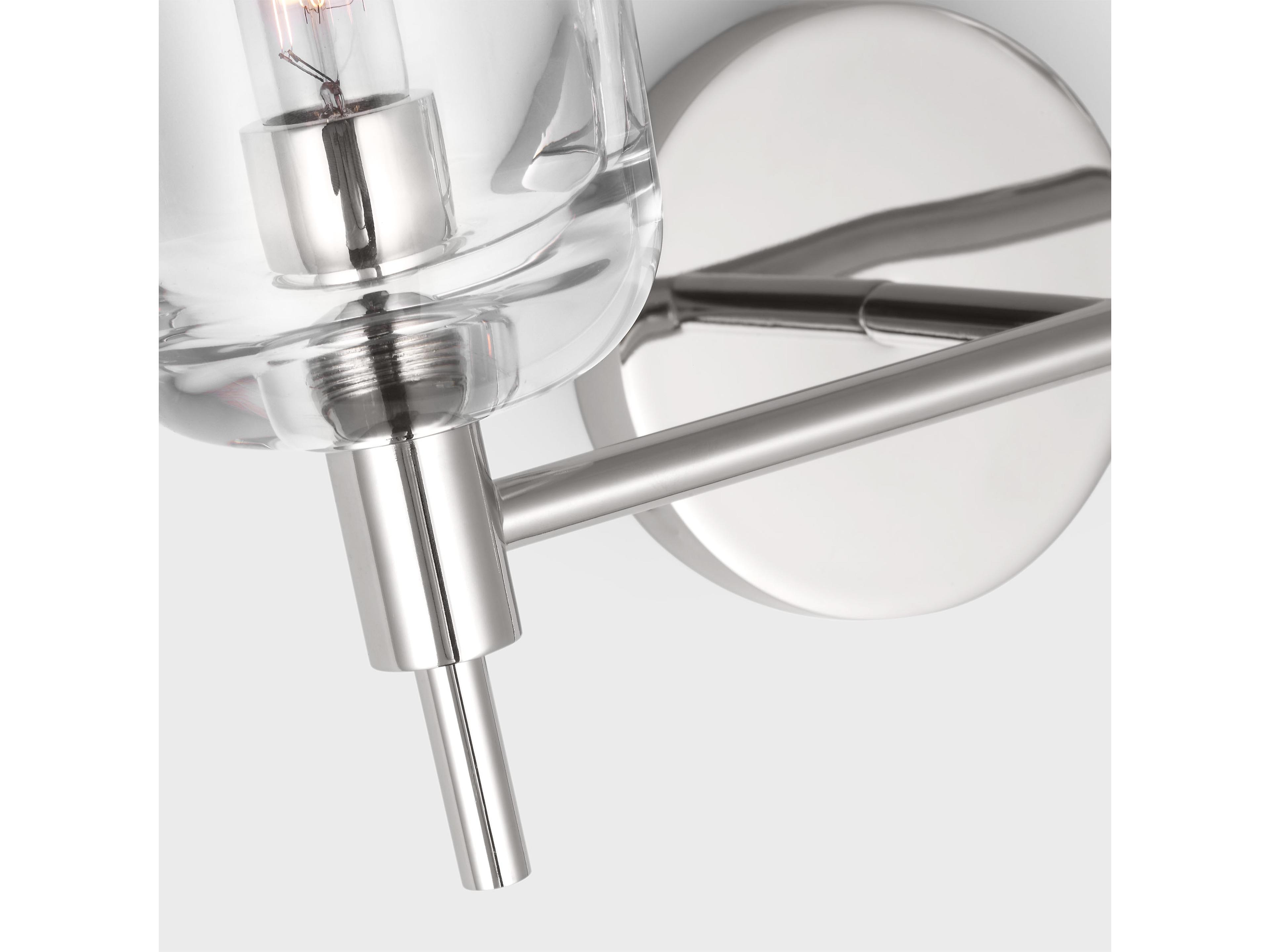 Visual Comfort Studio Hartley 1-Light Polished Nickel Vanity Light