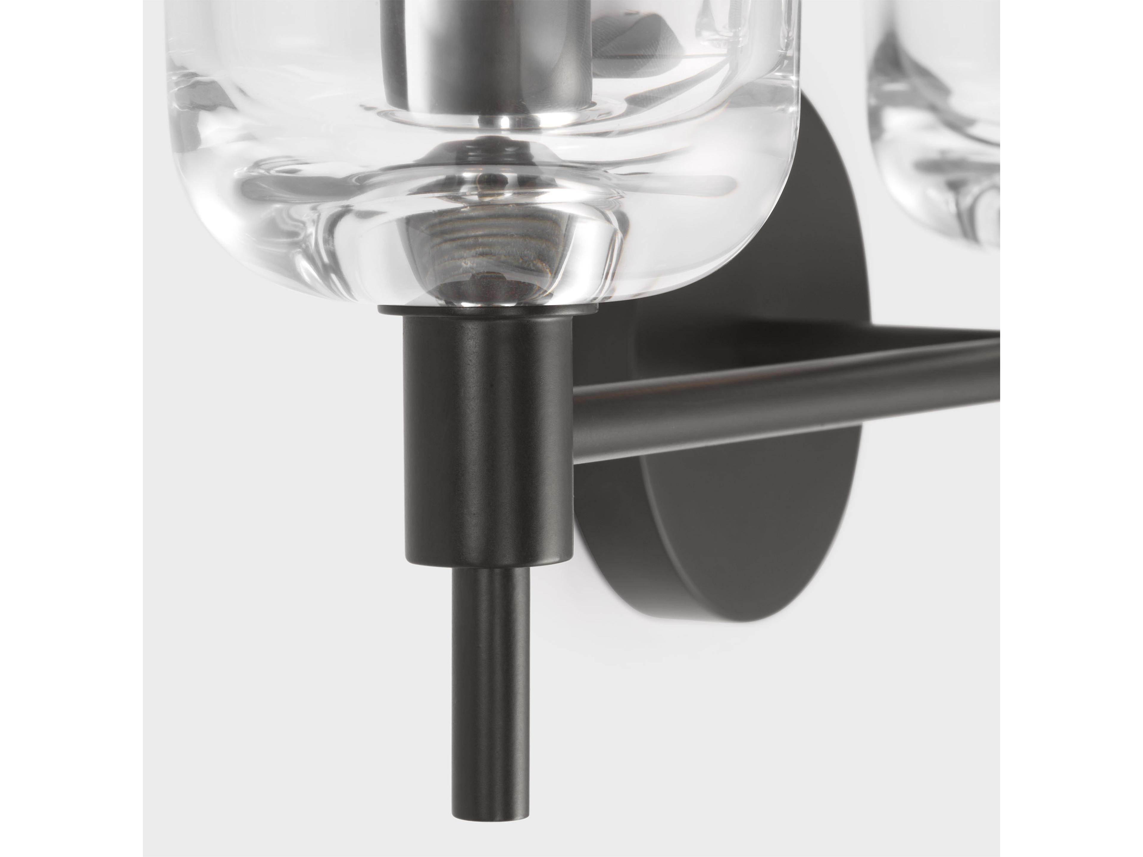 Visual Comfort Studio Hartley 3-Light Aged Iron Black Vanity Light