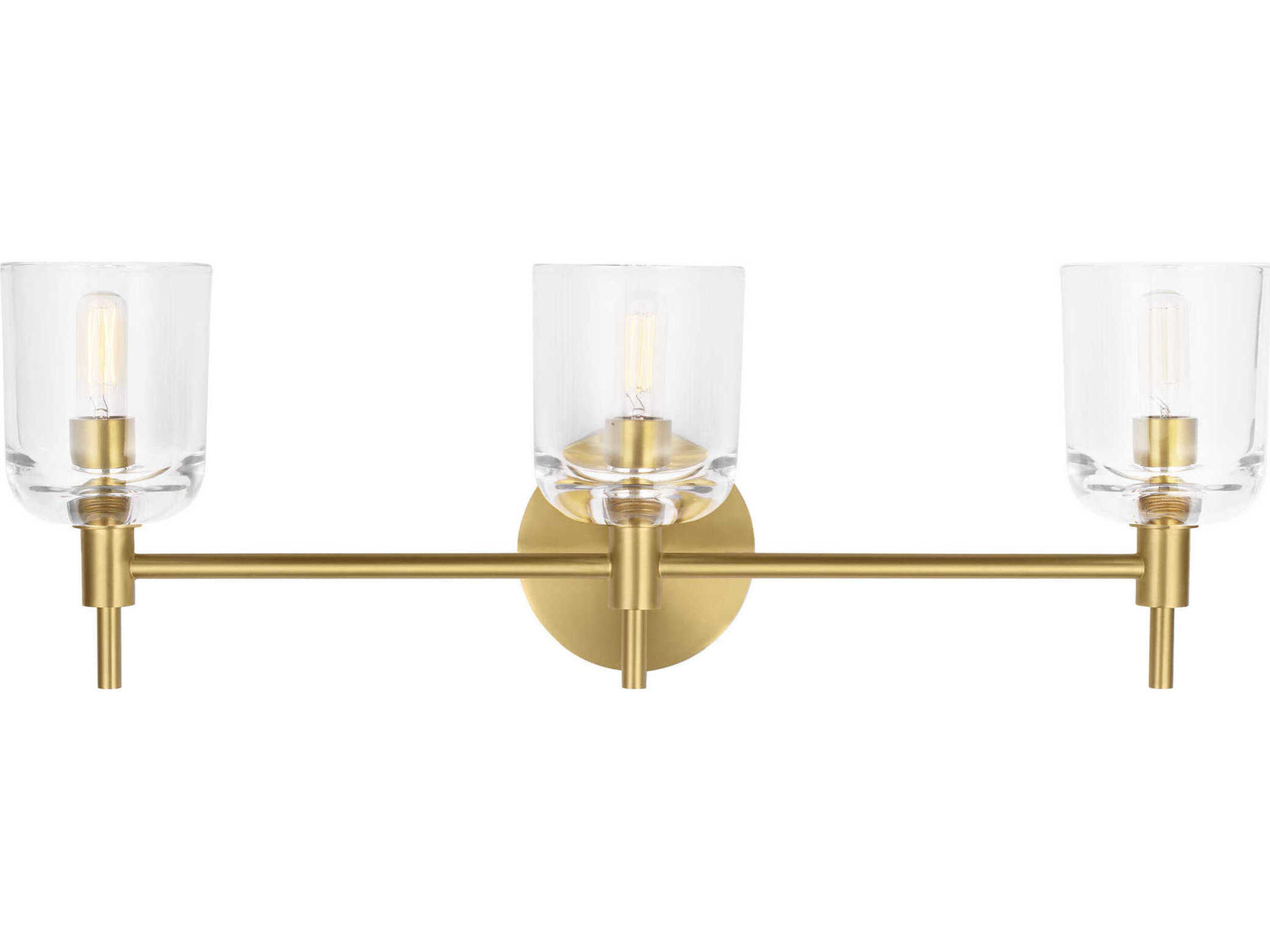 Visual Comfort Studio Hartley 3-Light Burnished Brass Vanity Light