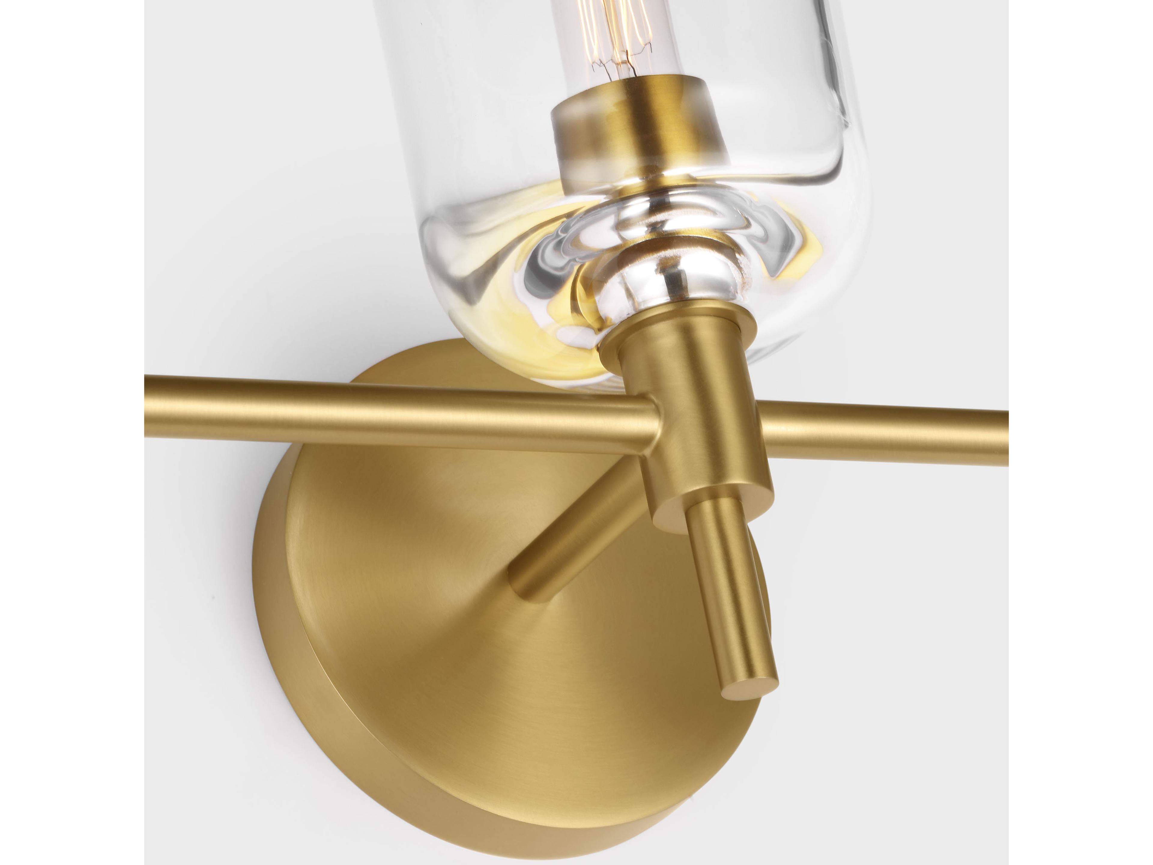 Visual Comfort Studio Hartley 3-Light Burnished Brass Vanity Light