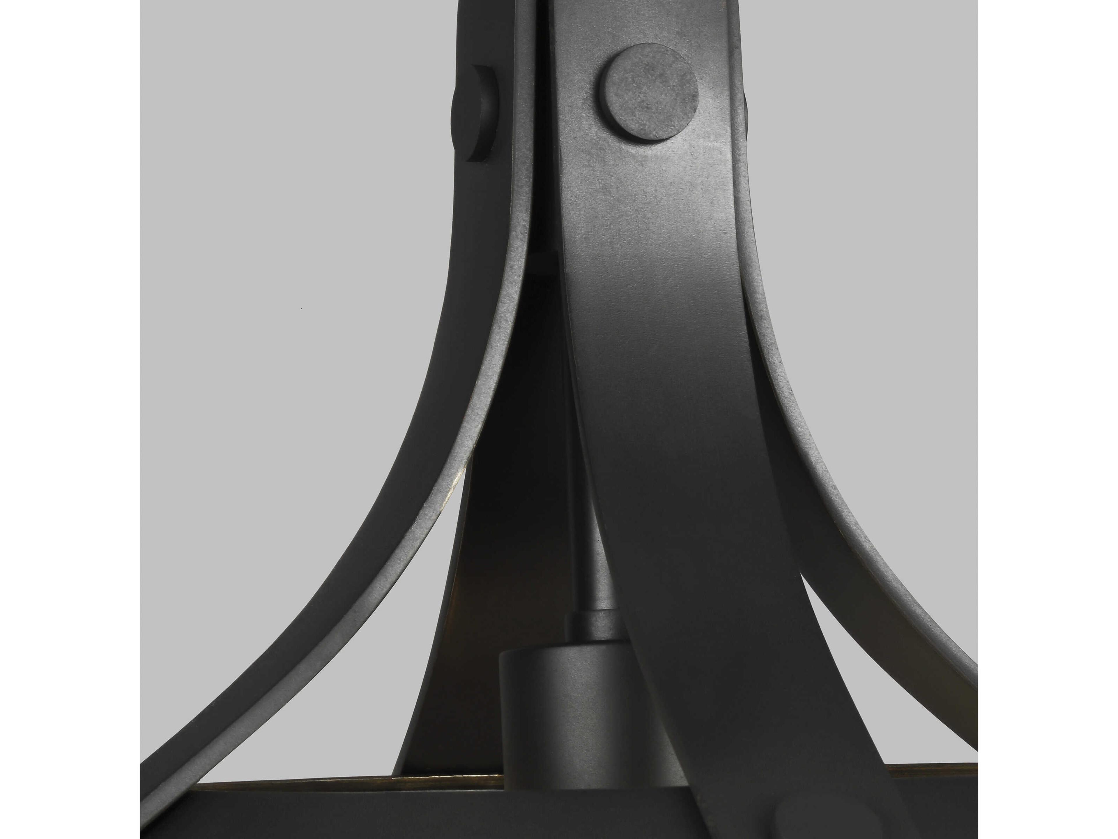 Visual Comfort Studio Logan 1-Light Aged Iron Black Dome Mini Pendant