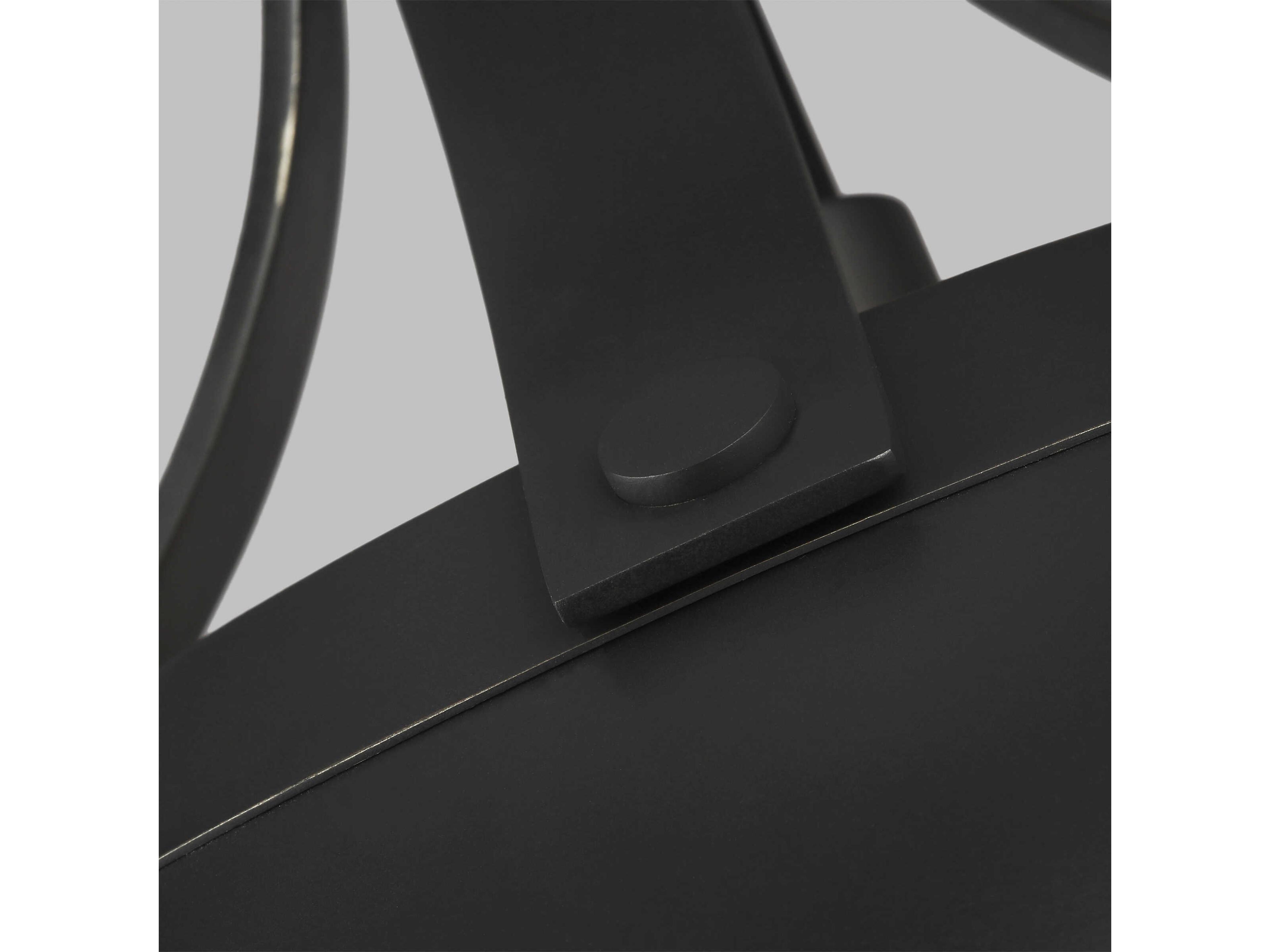 Visual Comfort Studio Logan 1-Light Aged Iron Black Dome Pendant