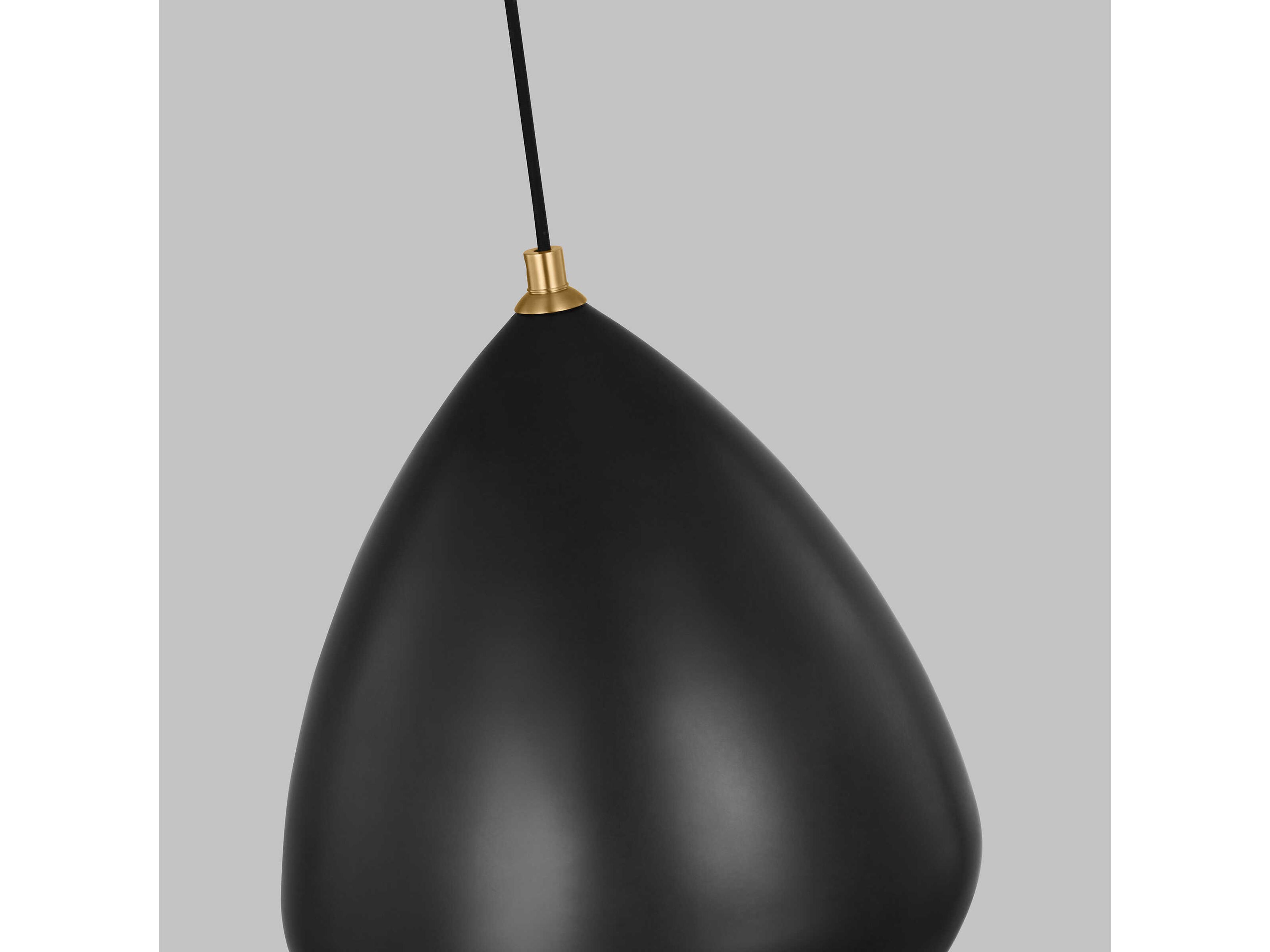 Visual Comfort Studio Clasica 1-Light Aged Iron Black Pendant