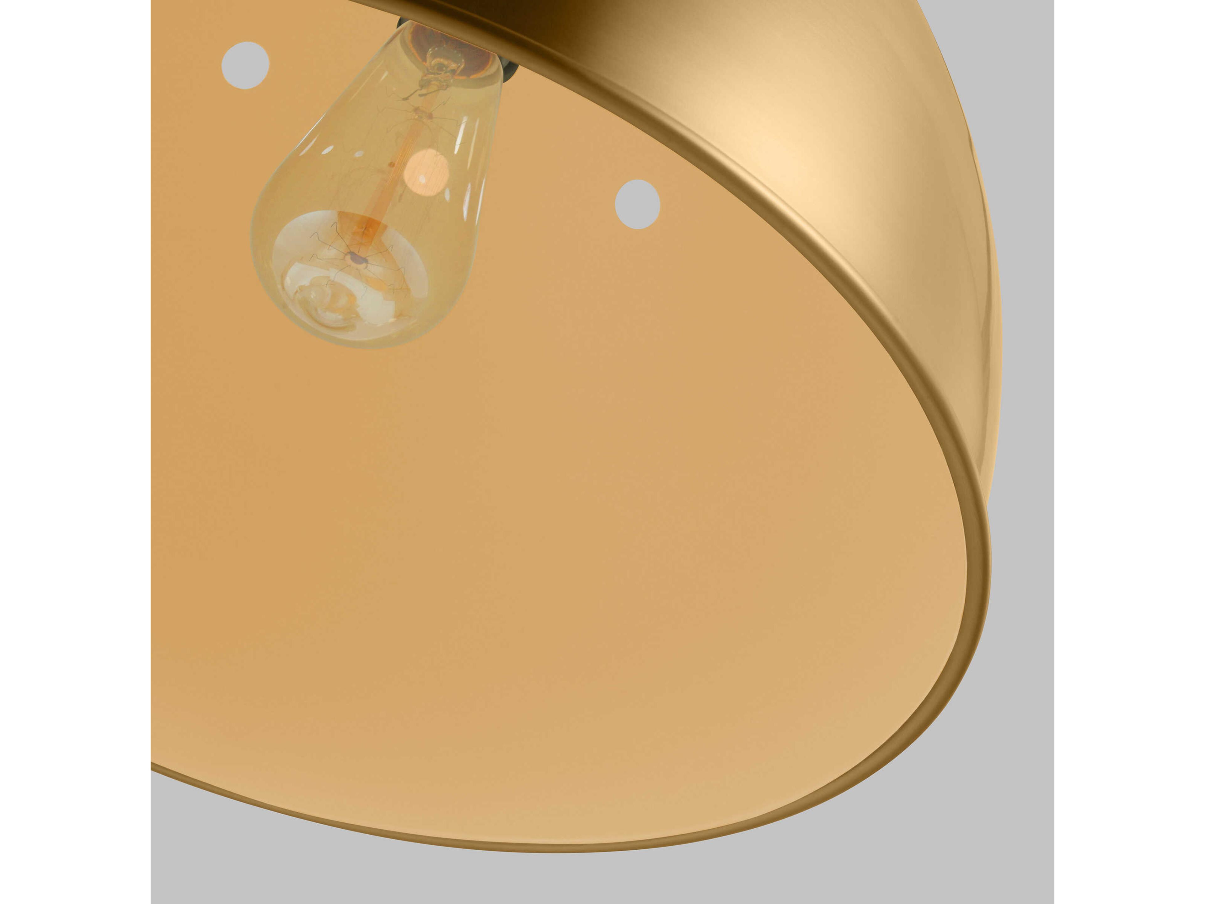 Visual Comfort Studio Robbie 1-Light Burnished Brass Dome Pendant