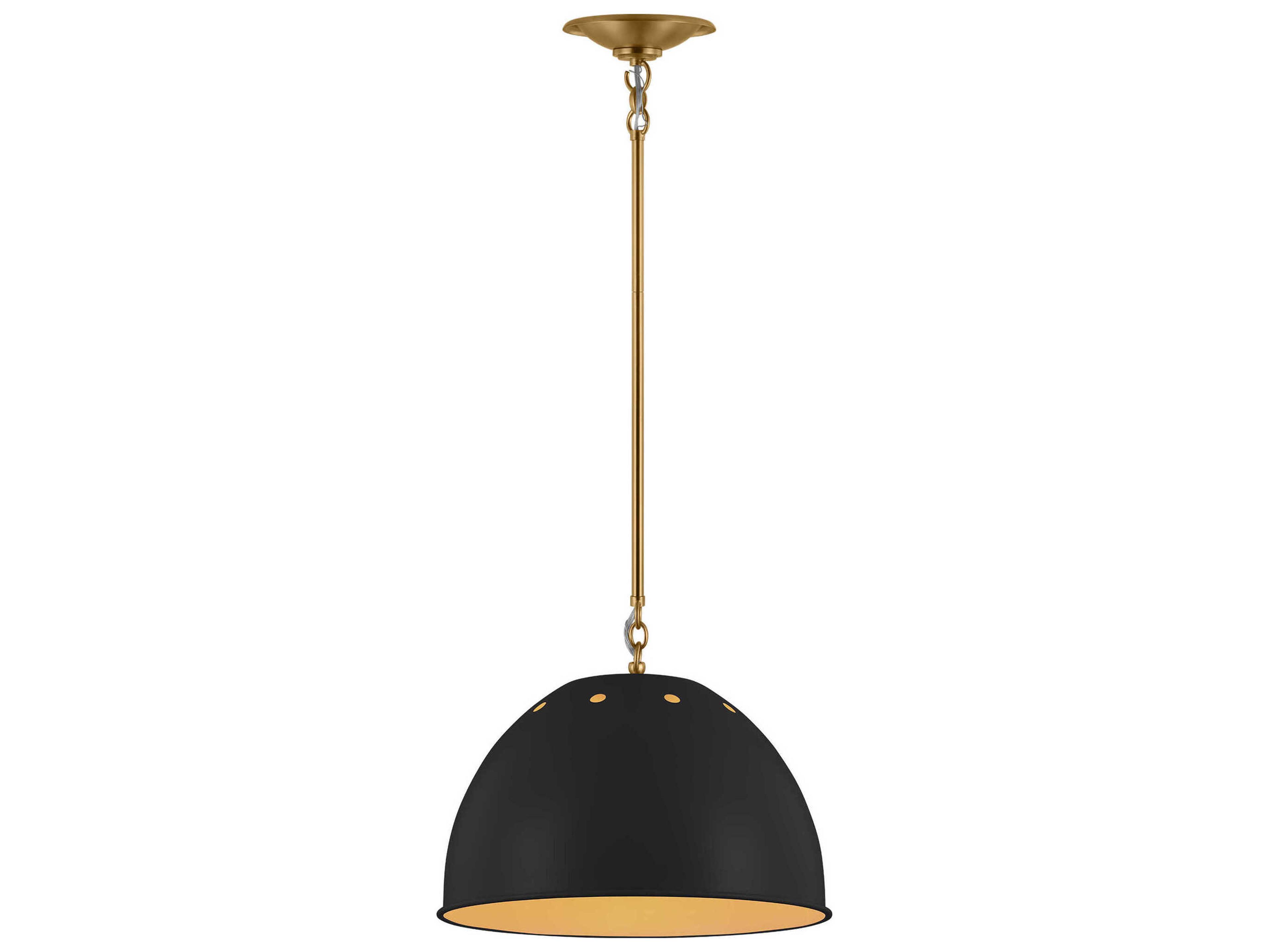Visual Comfort Studio Robbie 1-Light Midnight Black Dome Pendant