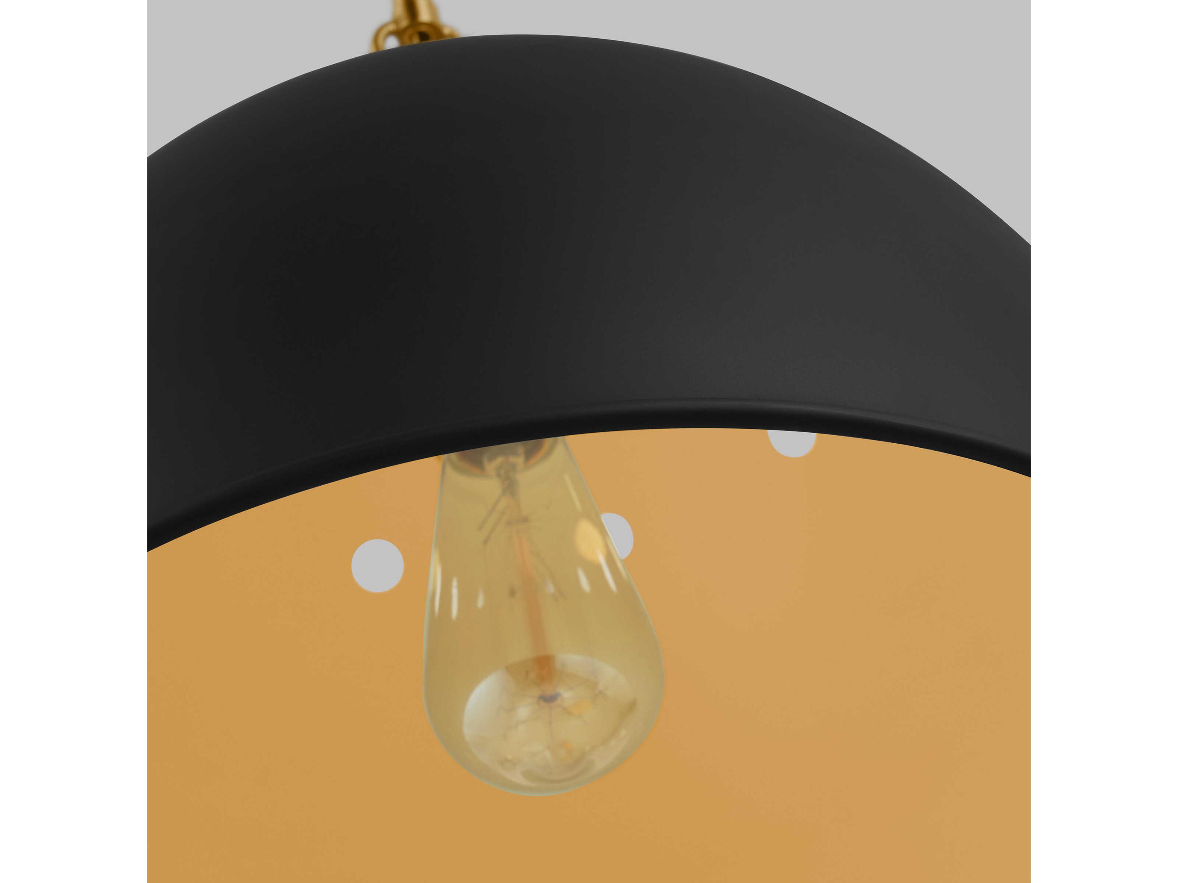 Visual Comfort Studio Robbie 1-Light Midnight Black Dome Pendant