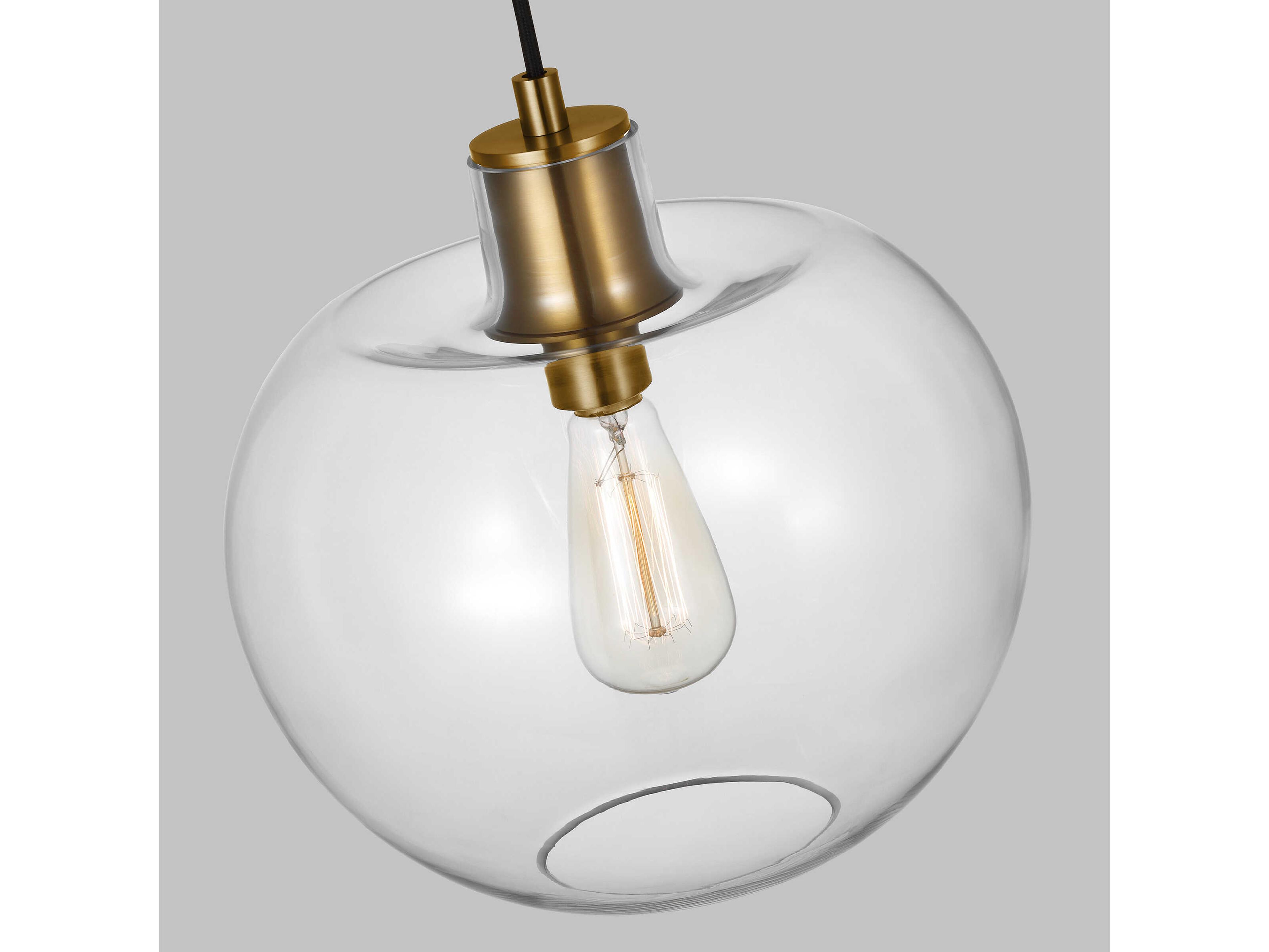 Visual Comfort Studio Mela 1-Light Burnished Brass Mini Pendant