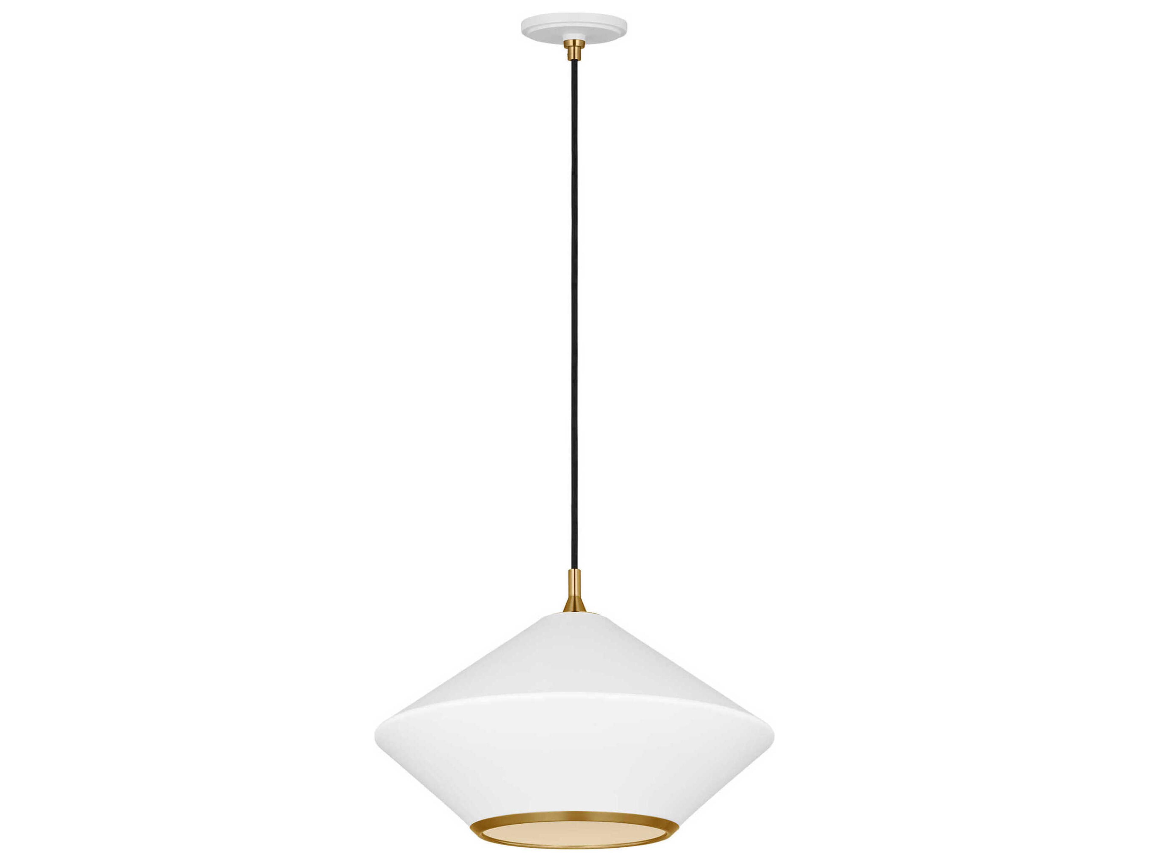 Visual Comfort Studio Stanza 1-Light Matte White Pendant