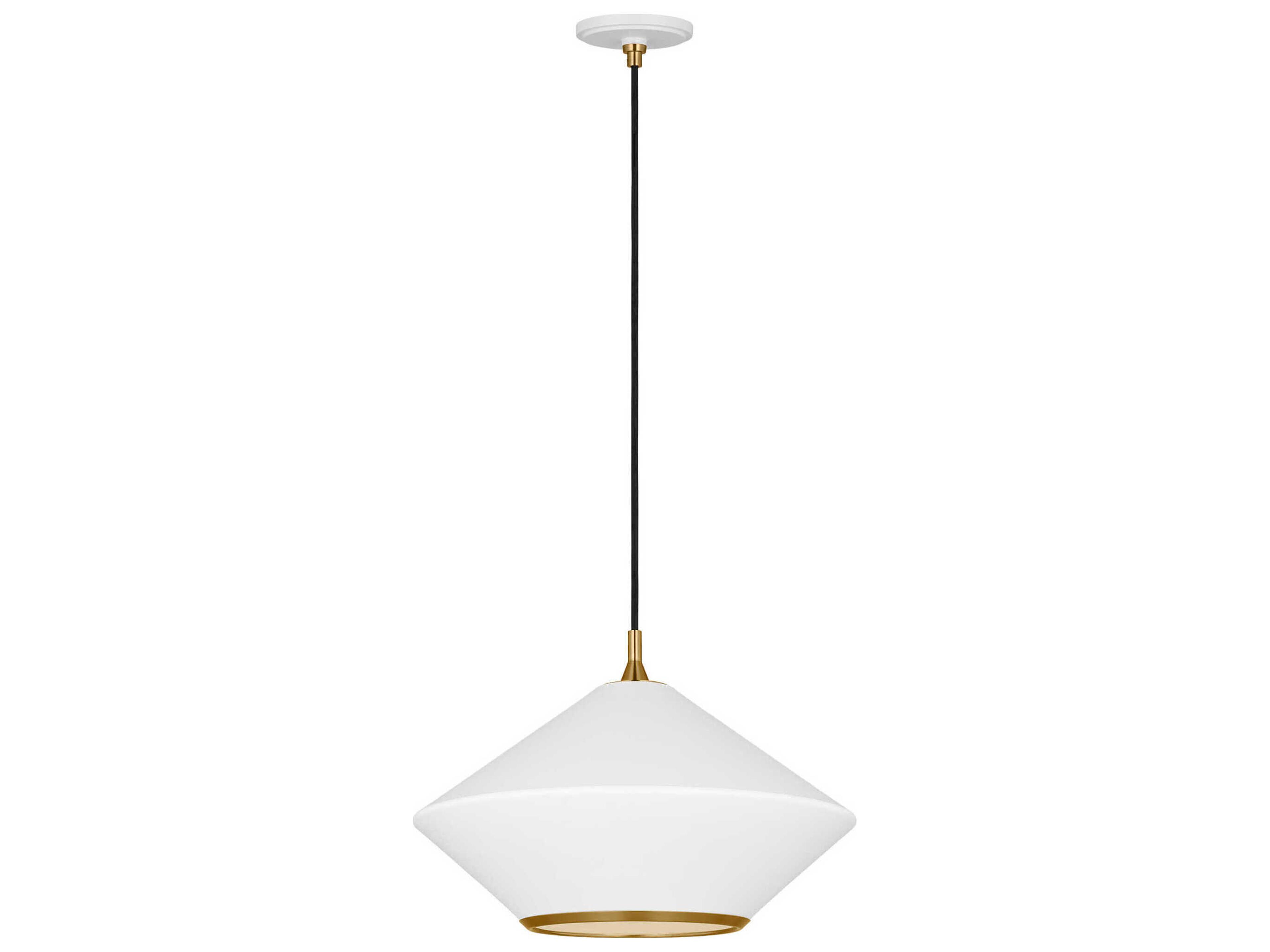 Visual Comfort Studio Stanza 1-Light Matte White Pendant